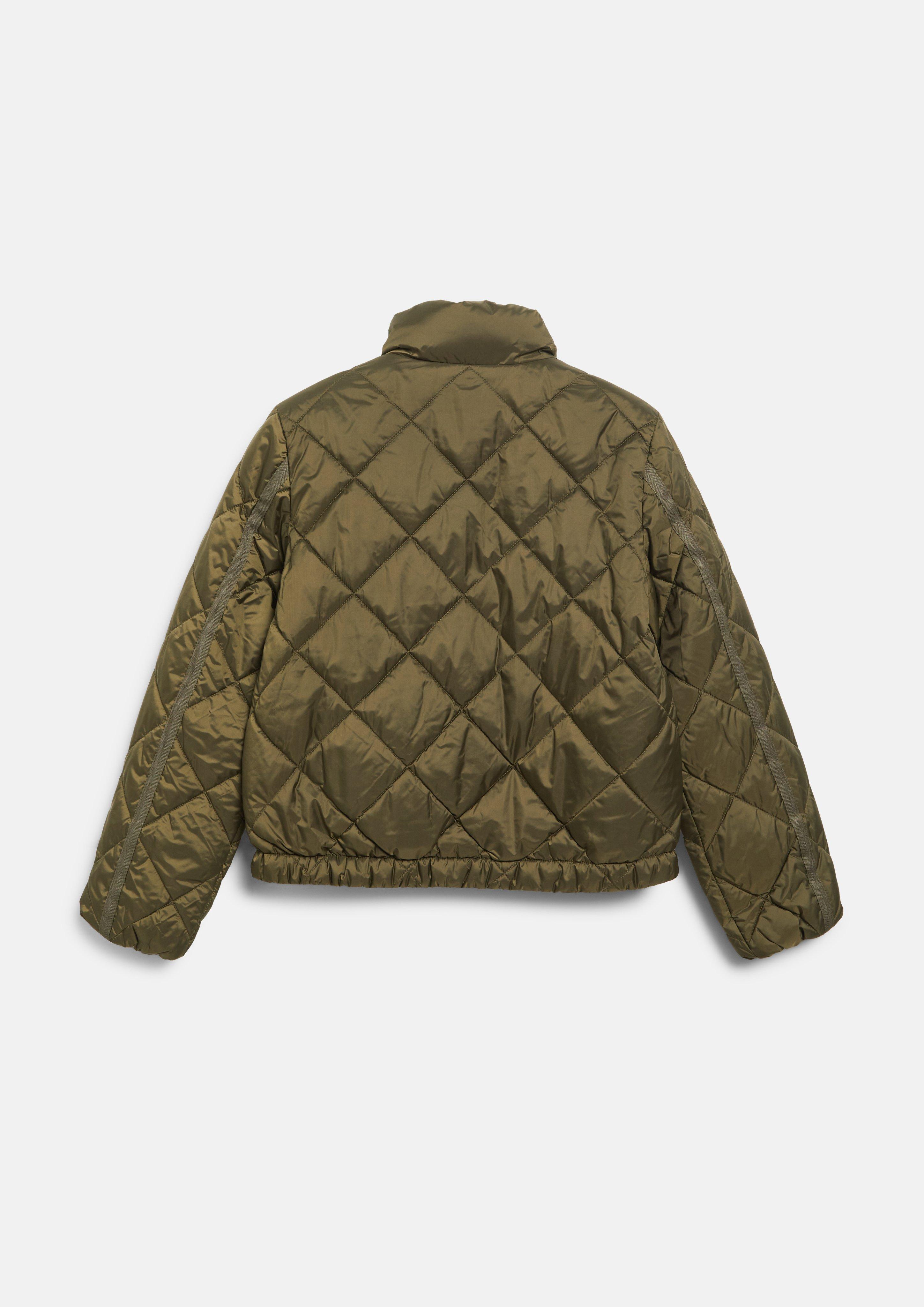 Women Lightweight quilted jacket with a stand-up collar in olive by s.Oliver