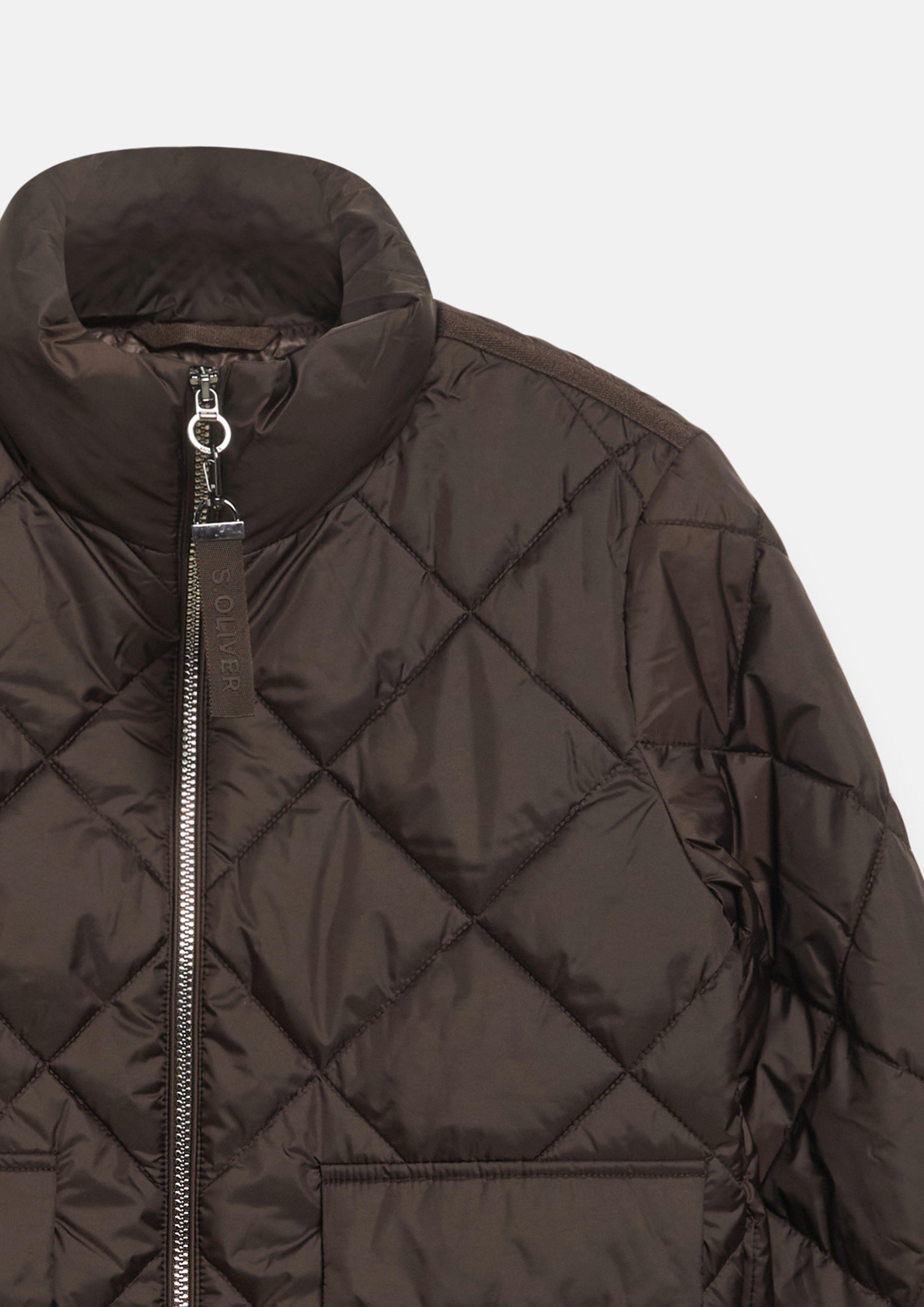 Damen Leichte Steppjacke mit Stehkragen in braun von s.Oliver