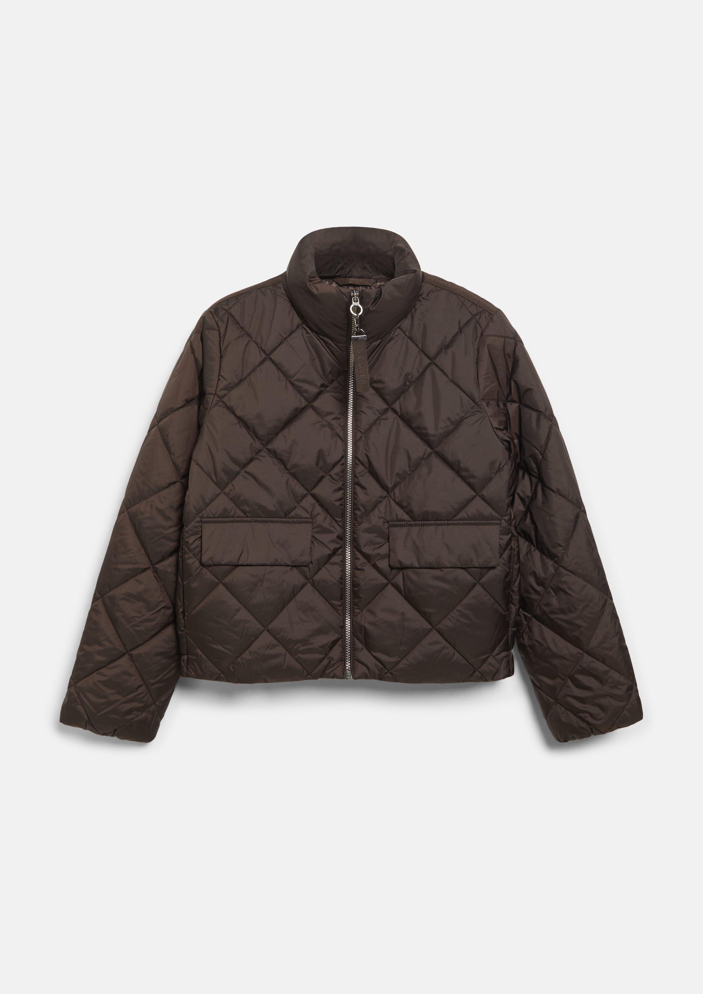 Leichte Steppjacke mit Stehkragen in Farbe dunkelbraun von s.Oliver