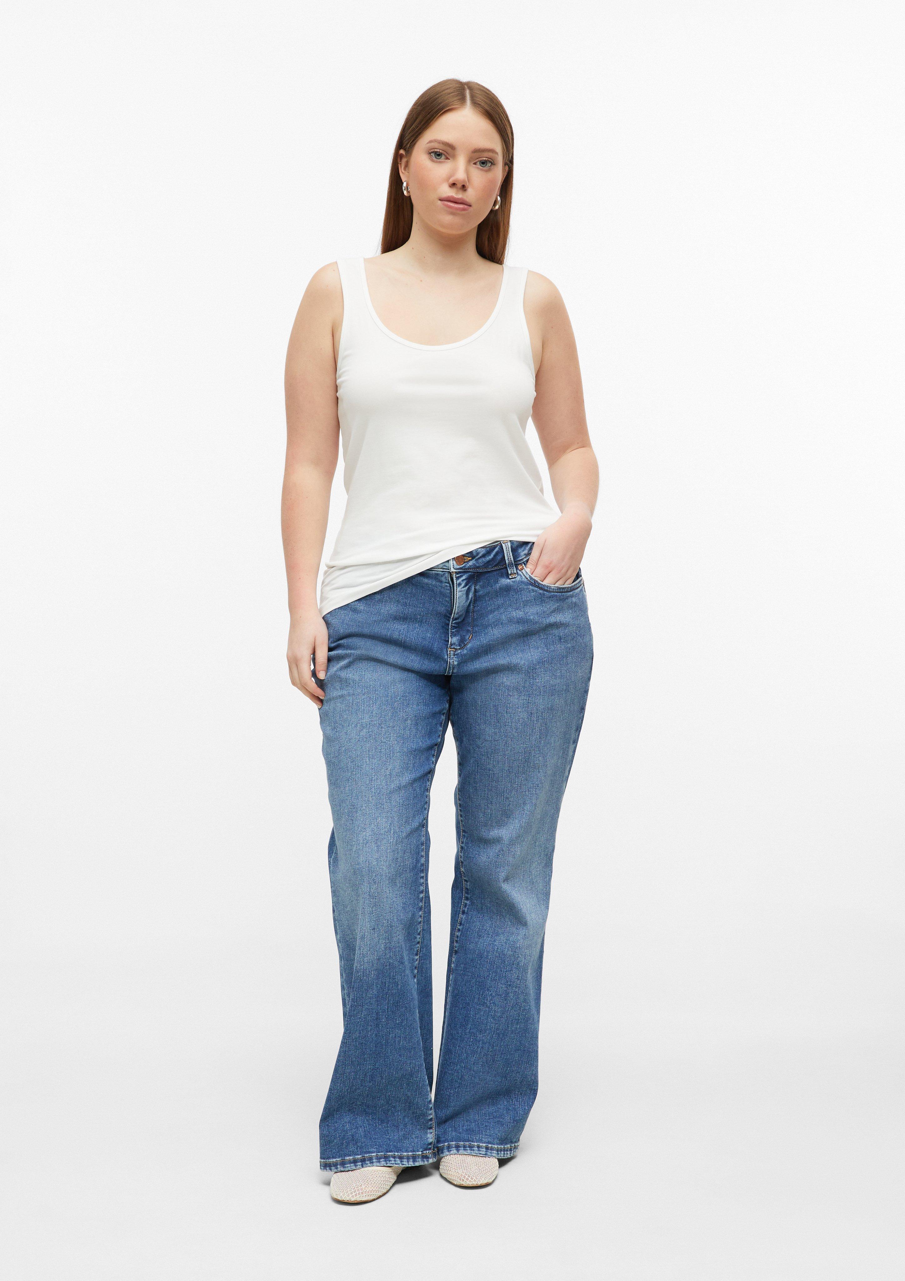 Damen Jeans Flare / Mid Rise / Flared Leg in  von QS CURVE