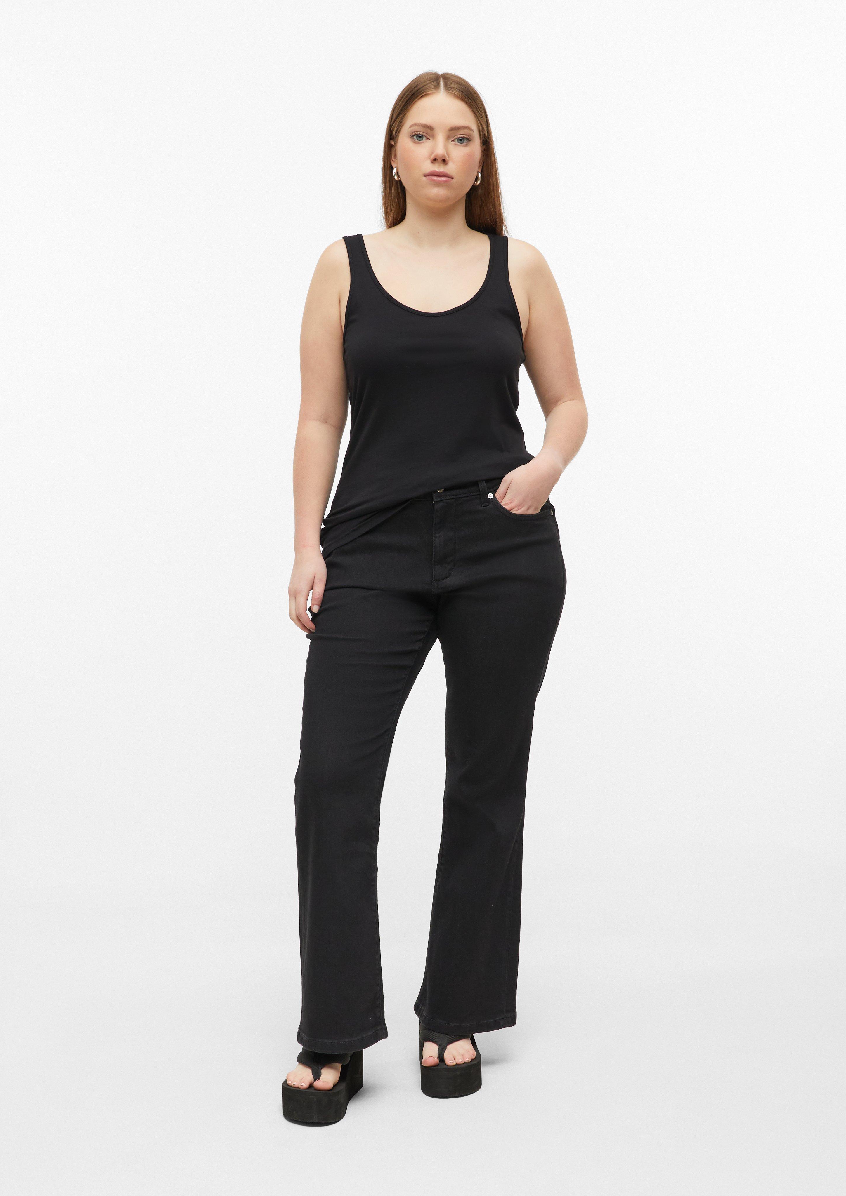 Damen Jeans Flare / Mid Rise / Flared Leg in  von QS CURVE