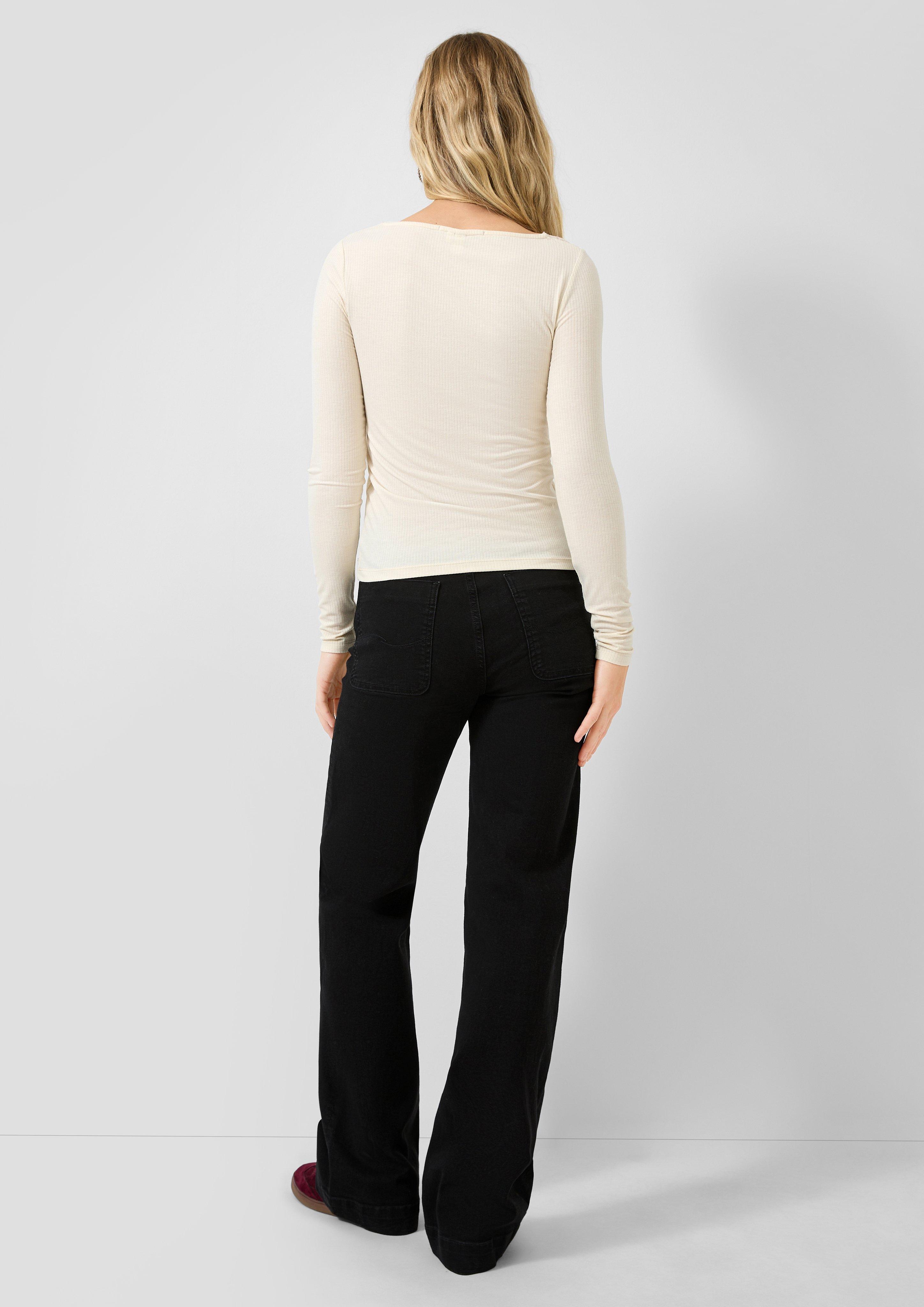 Women T-Shirt in beige by QS