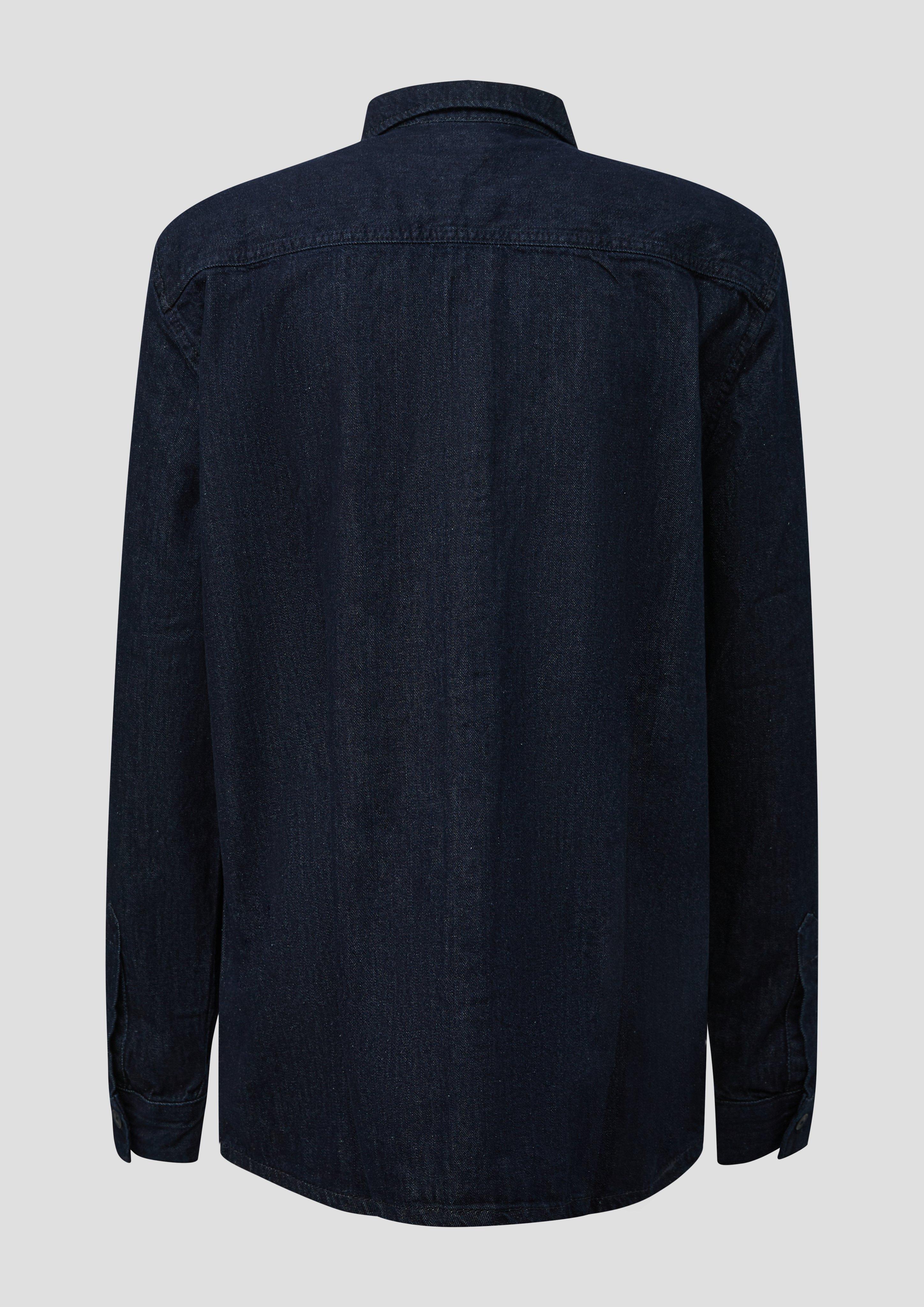 Páni Regular Fit: džínsová košeľa zo 100 % bavlny vo farbe modrá od s.Oliver Men Tall Sizes