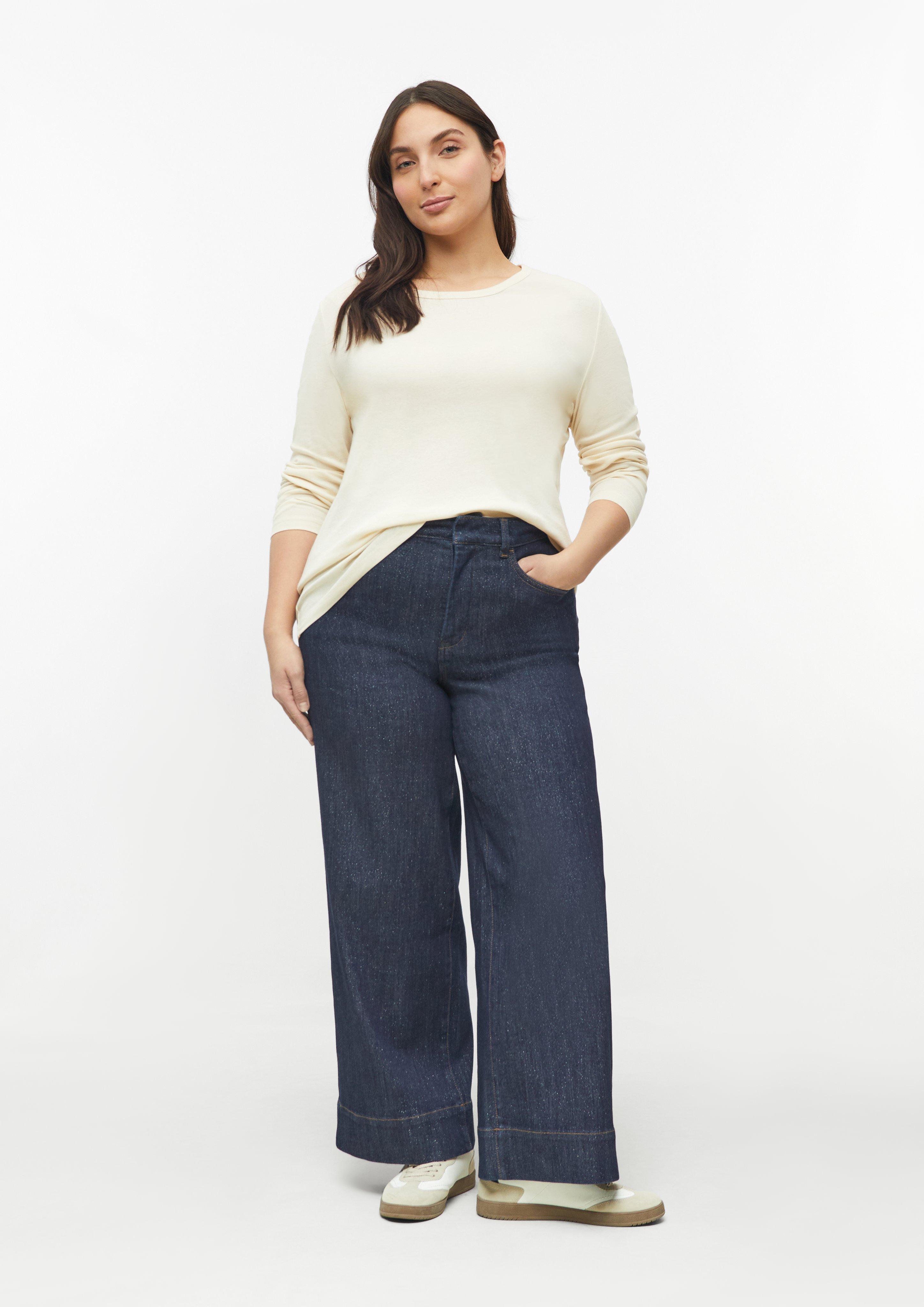 Dames T-Shirt in crème van s.Oliver CURVE