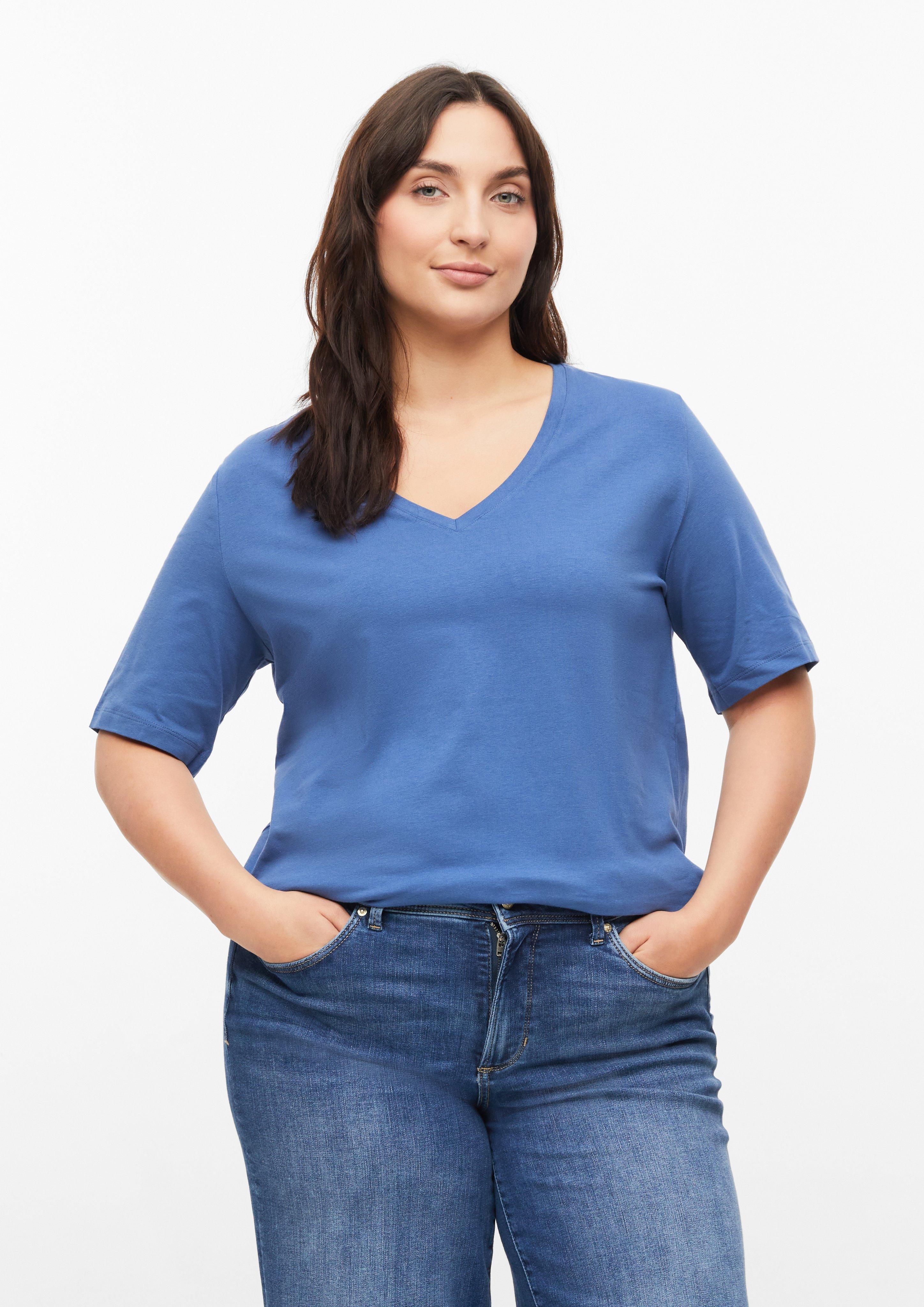 Damen T-Shirt in blau von s.Oliver CURVE