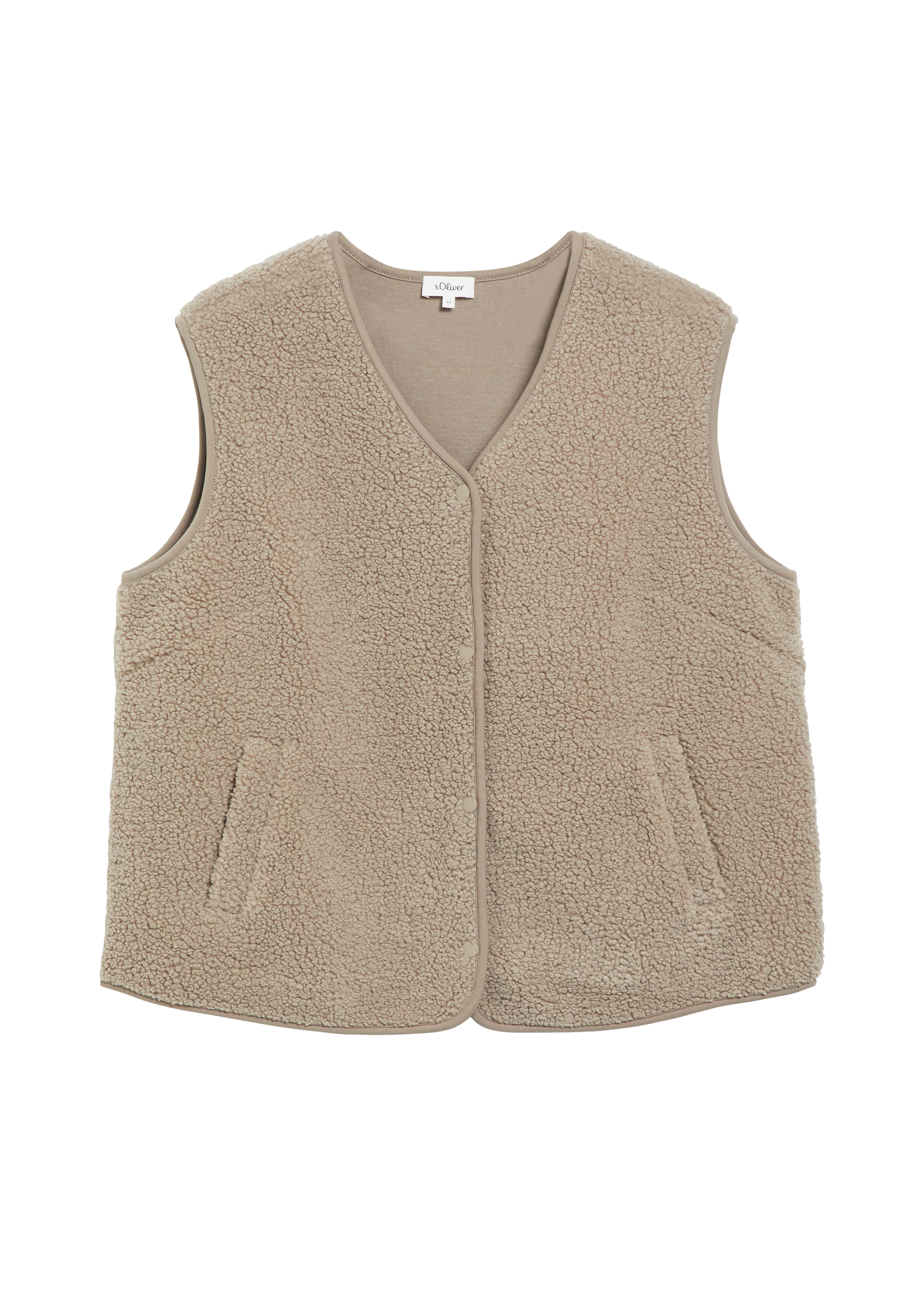 Teddy-vest met relaxte pasvorm