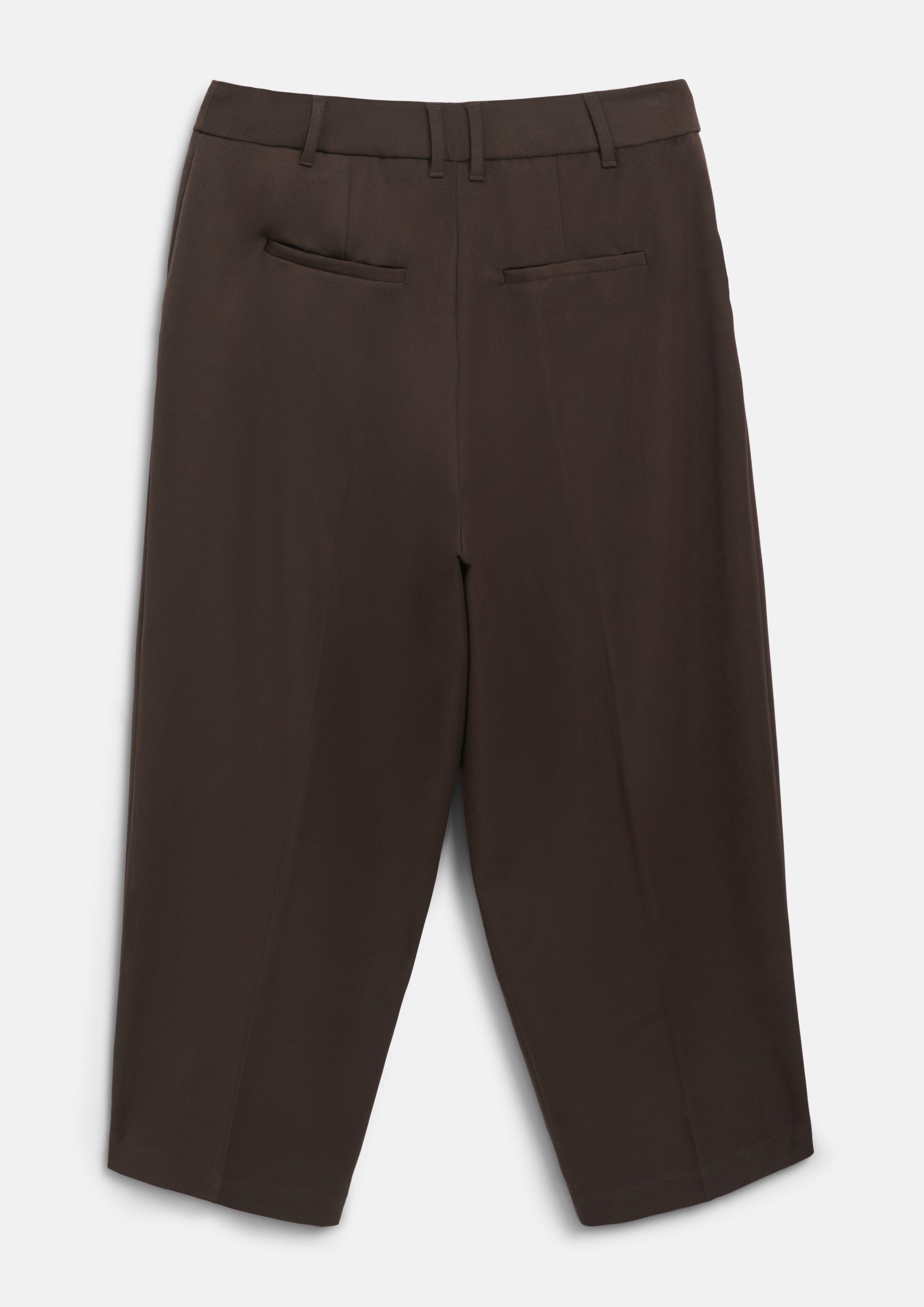 Damen Twill-Hose mit Barrel Leg in braun von s.Oliver CURVE