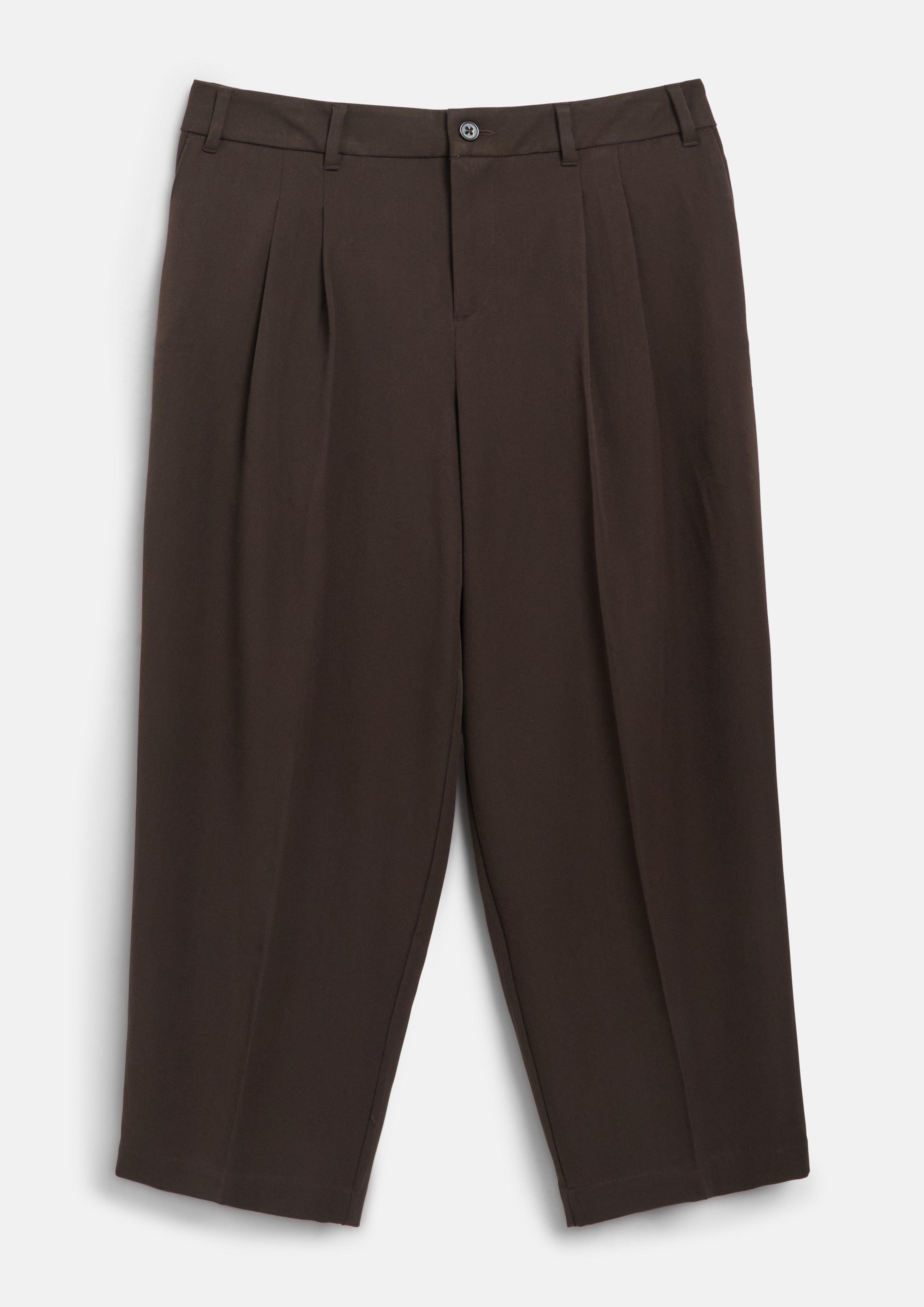 Twill-Hose mit Barrel Leg in Farbe dunkelbraun von s.Oliver CURVE