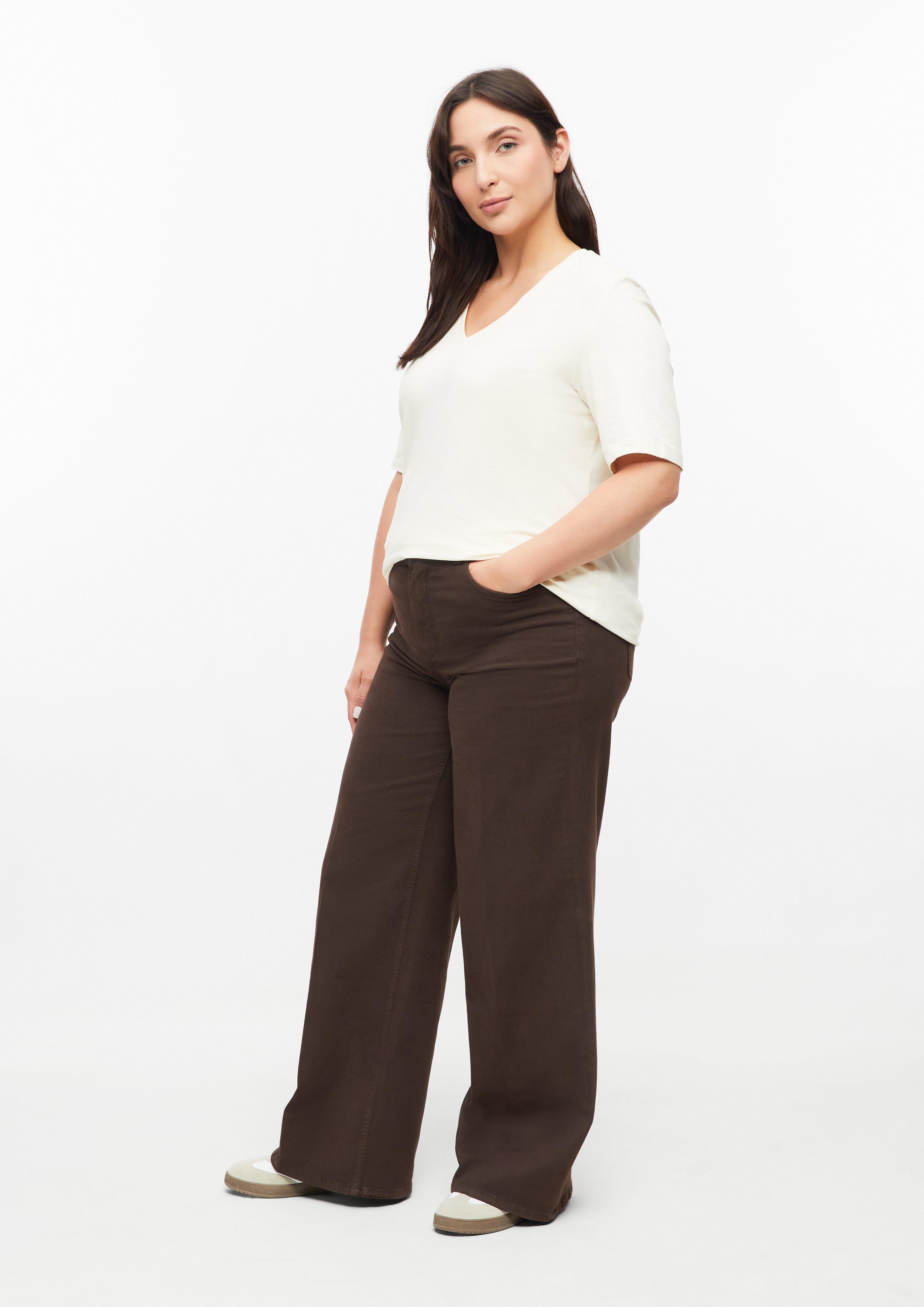 Damen Jeans / High Rise / Wide Fit in braun von s.Oliver CURVE