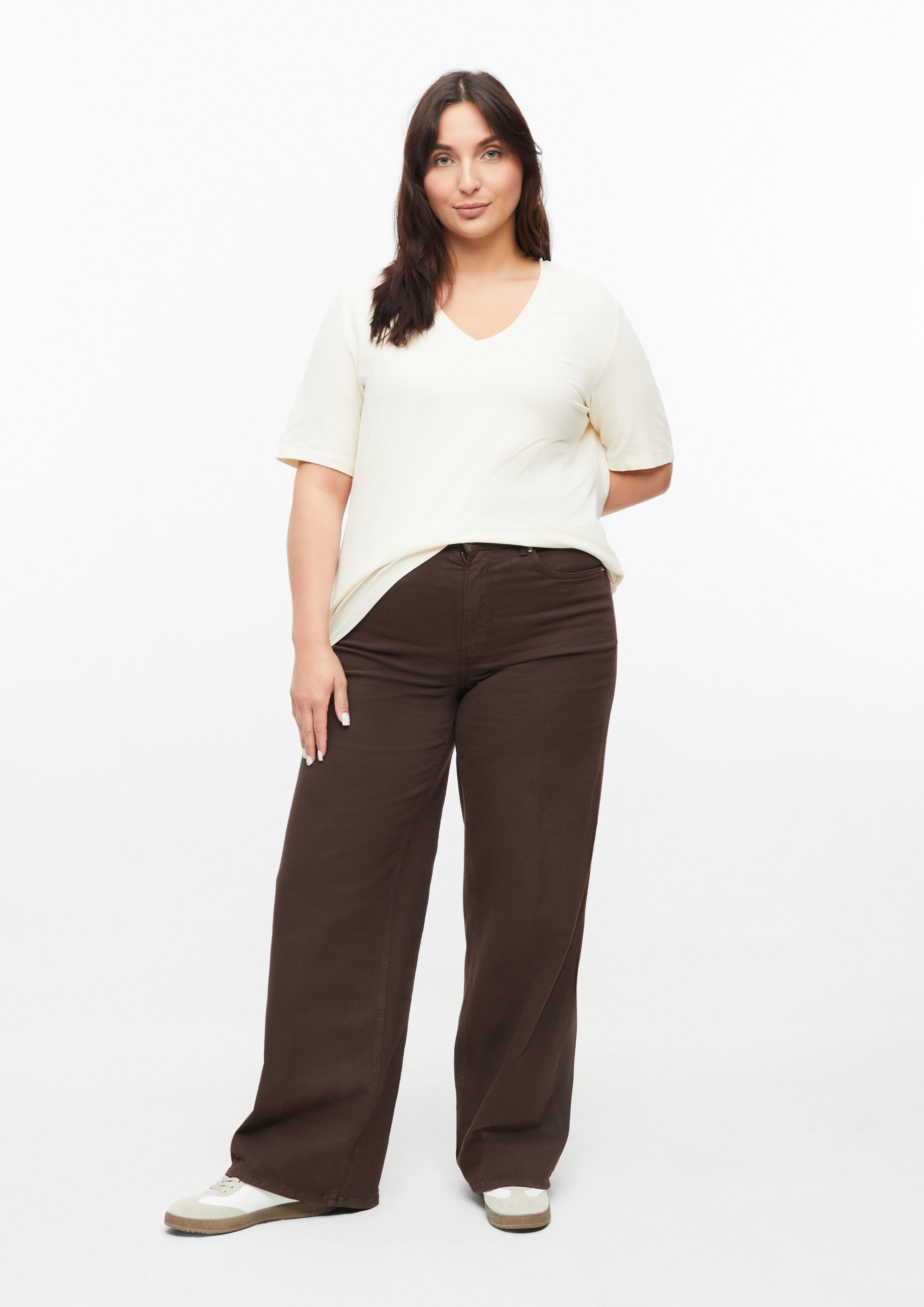 Damen Jeans / High Rise / Wide Fit in braun von s.Oliver CURVE