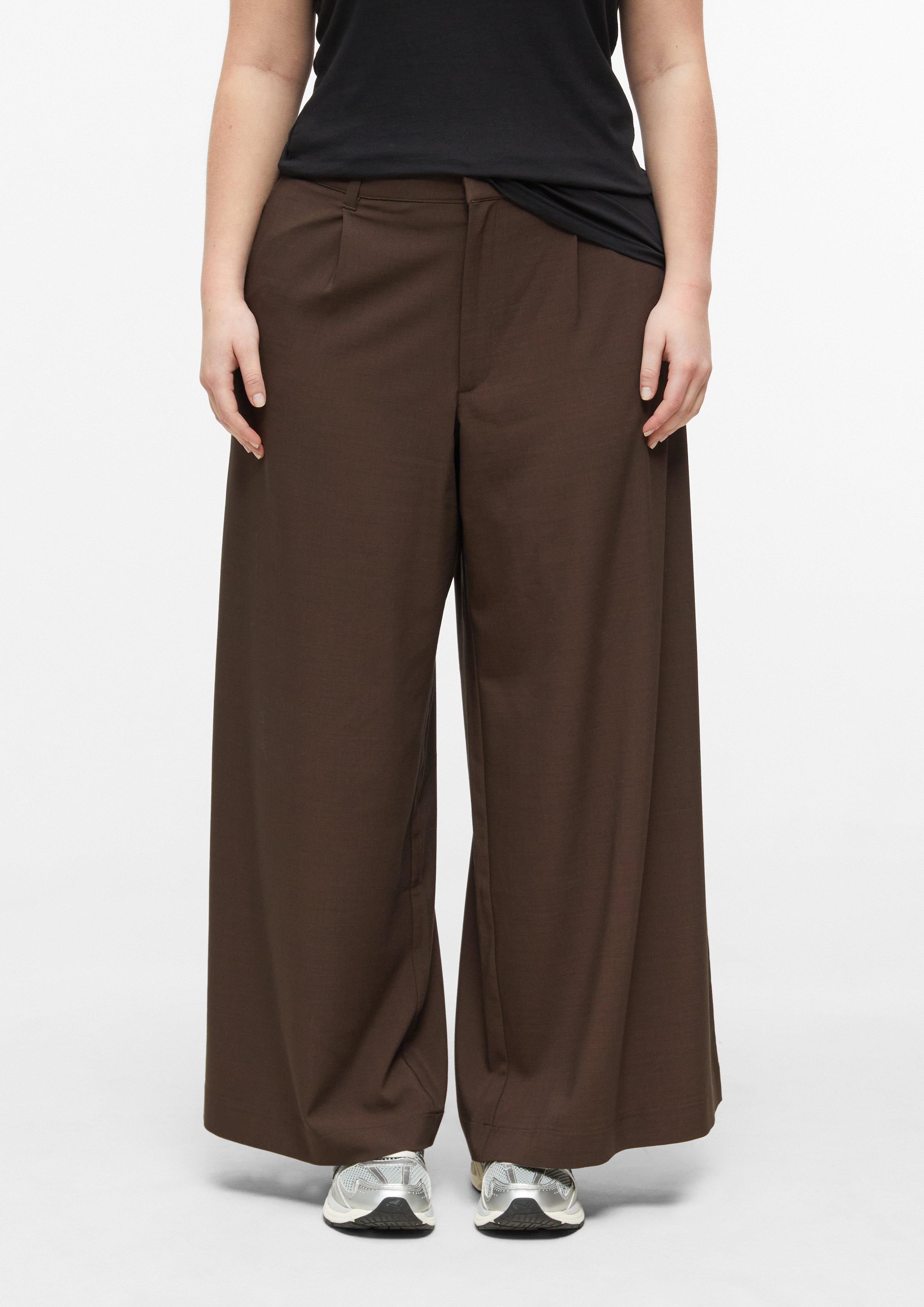 Žene Bundfaltenhose mit weitem Bein u boji smeđa od QS CURVE