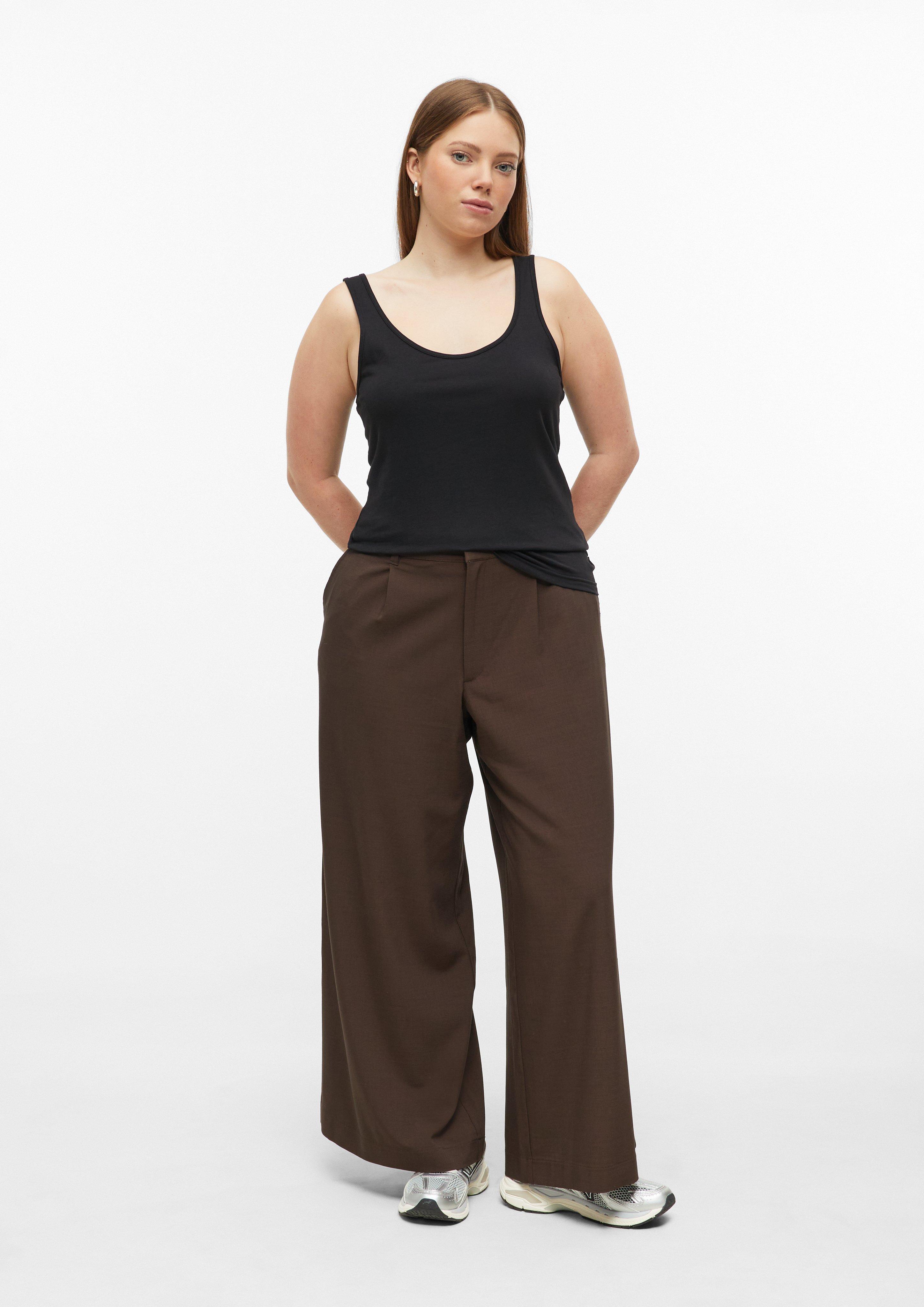 Kobiety Bundfaltenhose mit weitem Bein w kolorze  od QS CURVE