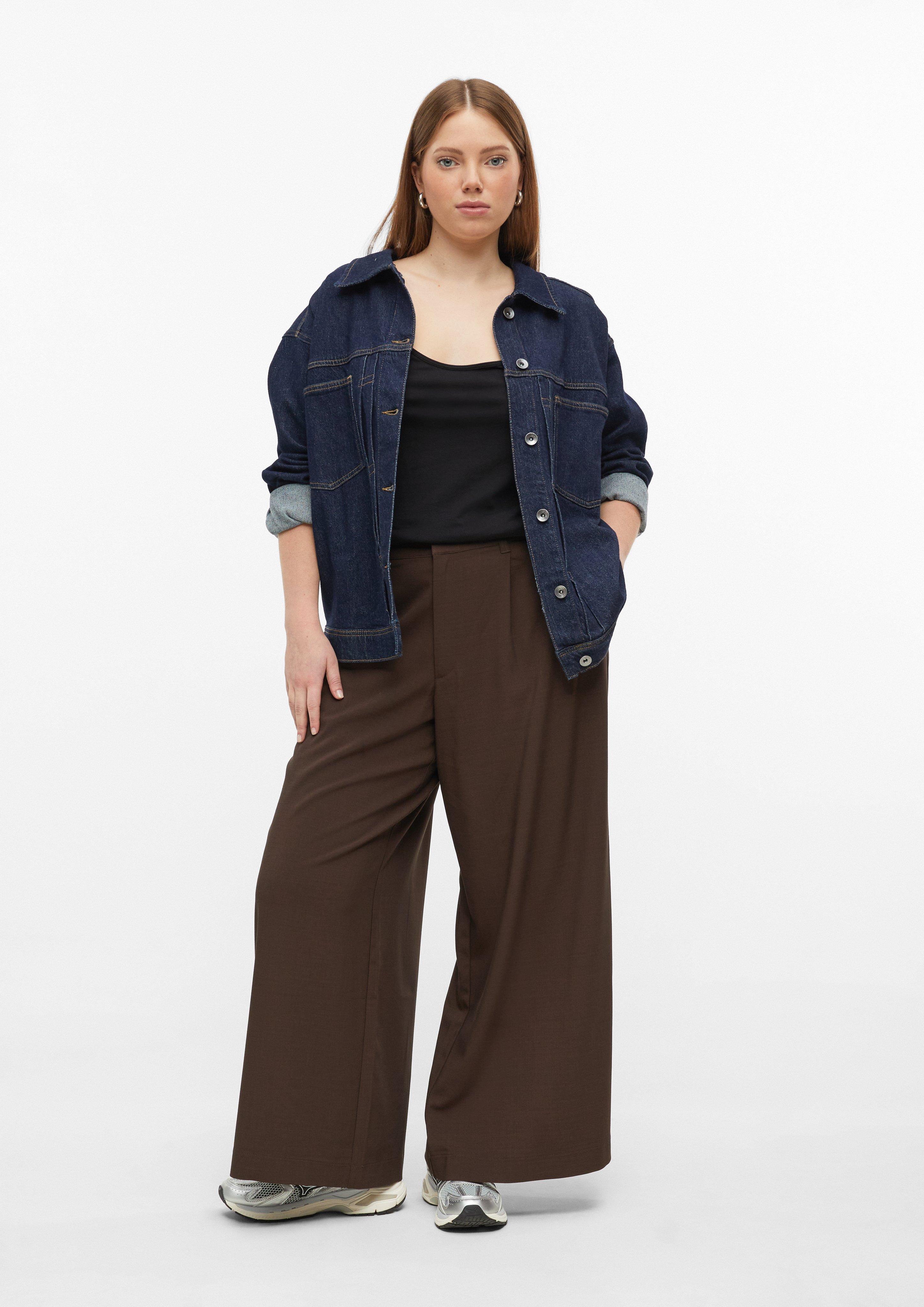 Žene Bundfaltenhose mit weitem Bein u boji smeđa od QS CURVE