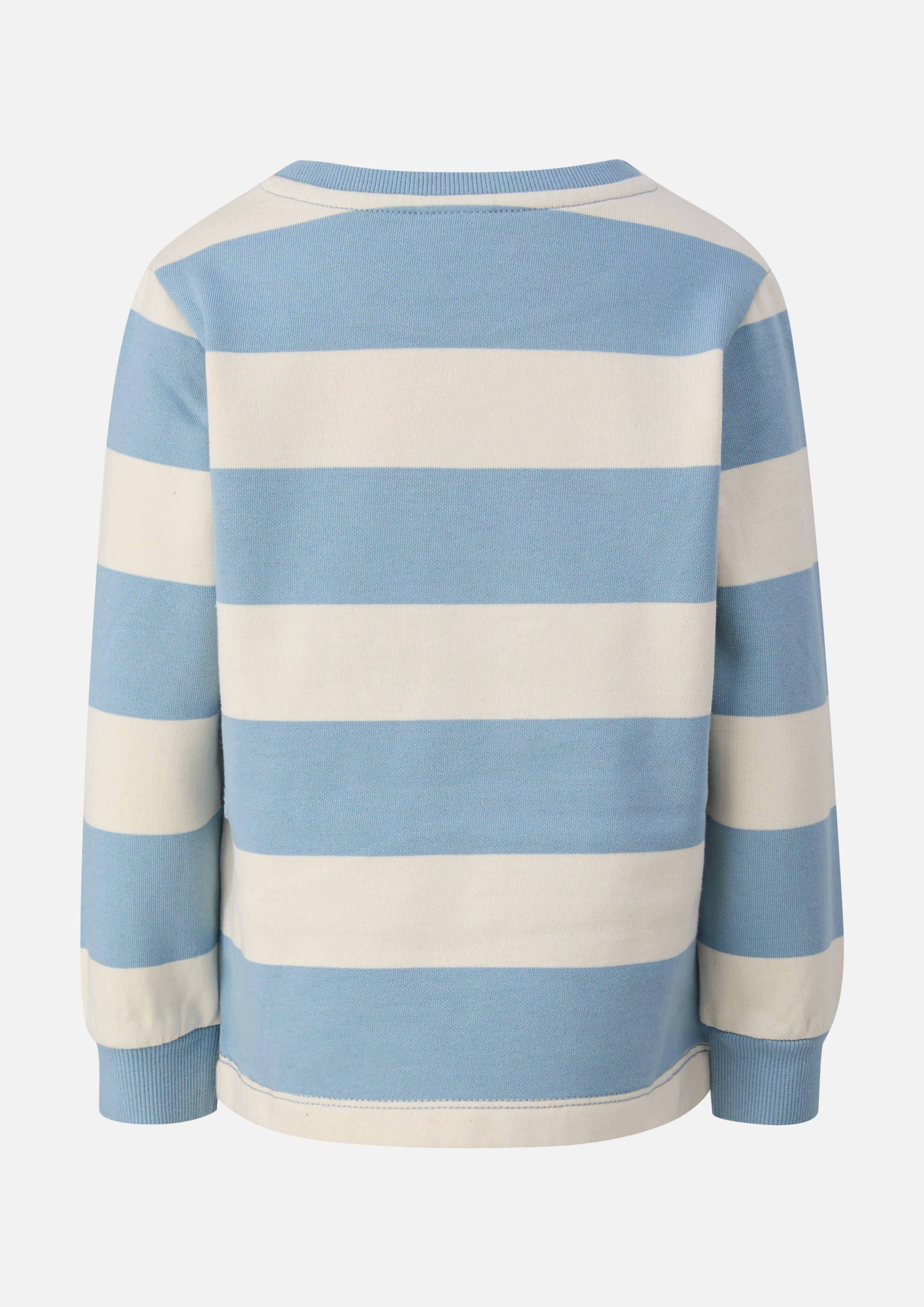 Kinder Kuscheliges Streifen-Sweatshirt mit Print-Detail in beige von s.Oliver