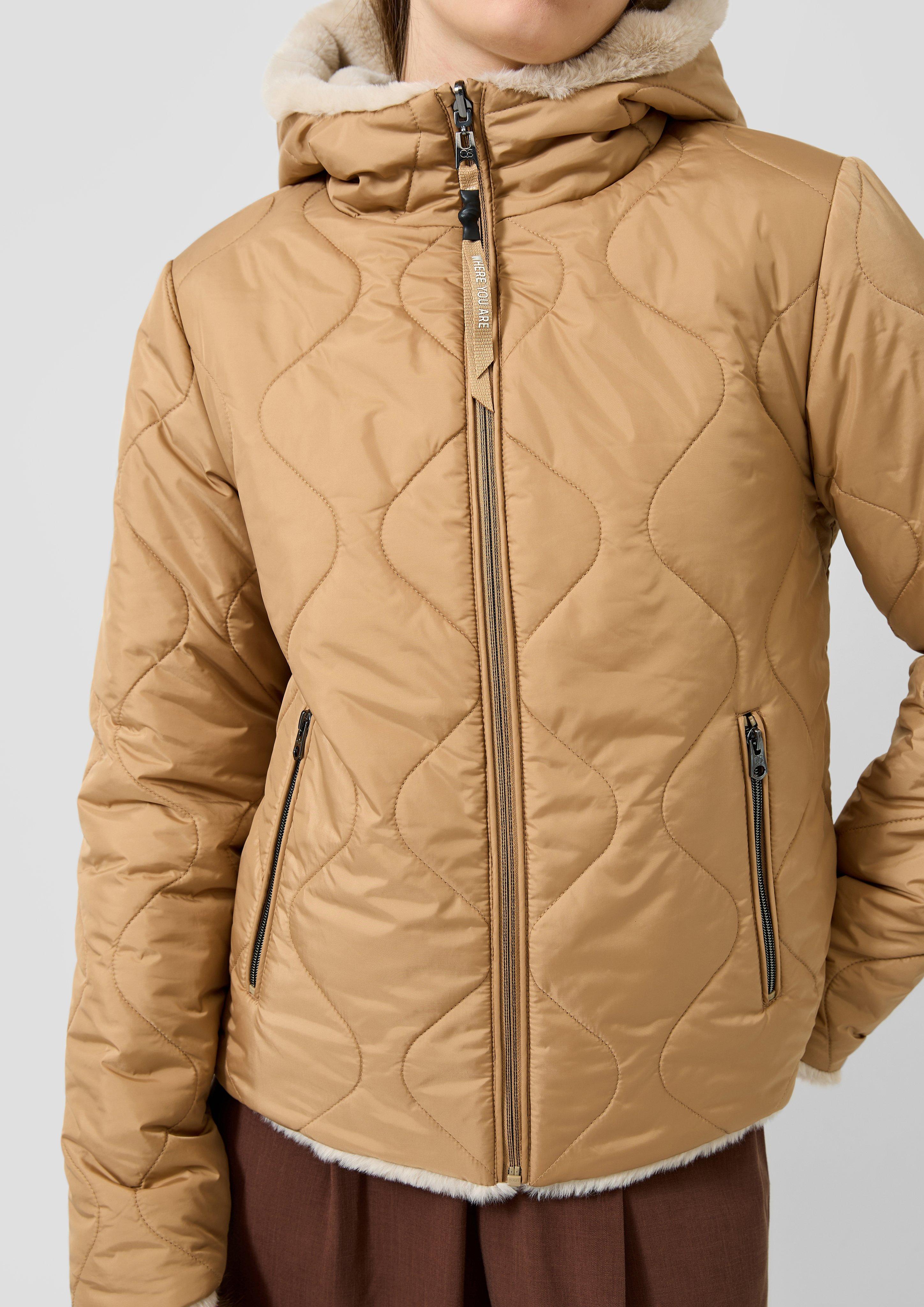 Femmes Veste réversible en brun de QS