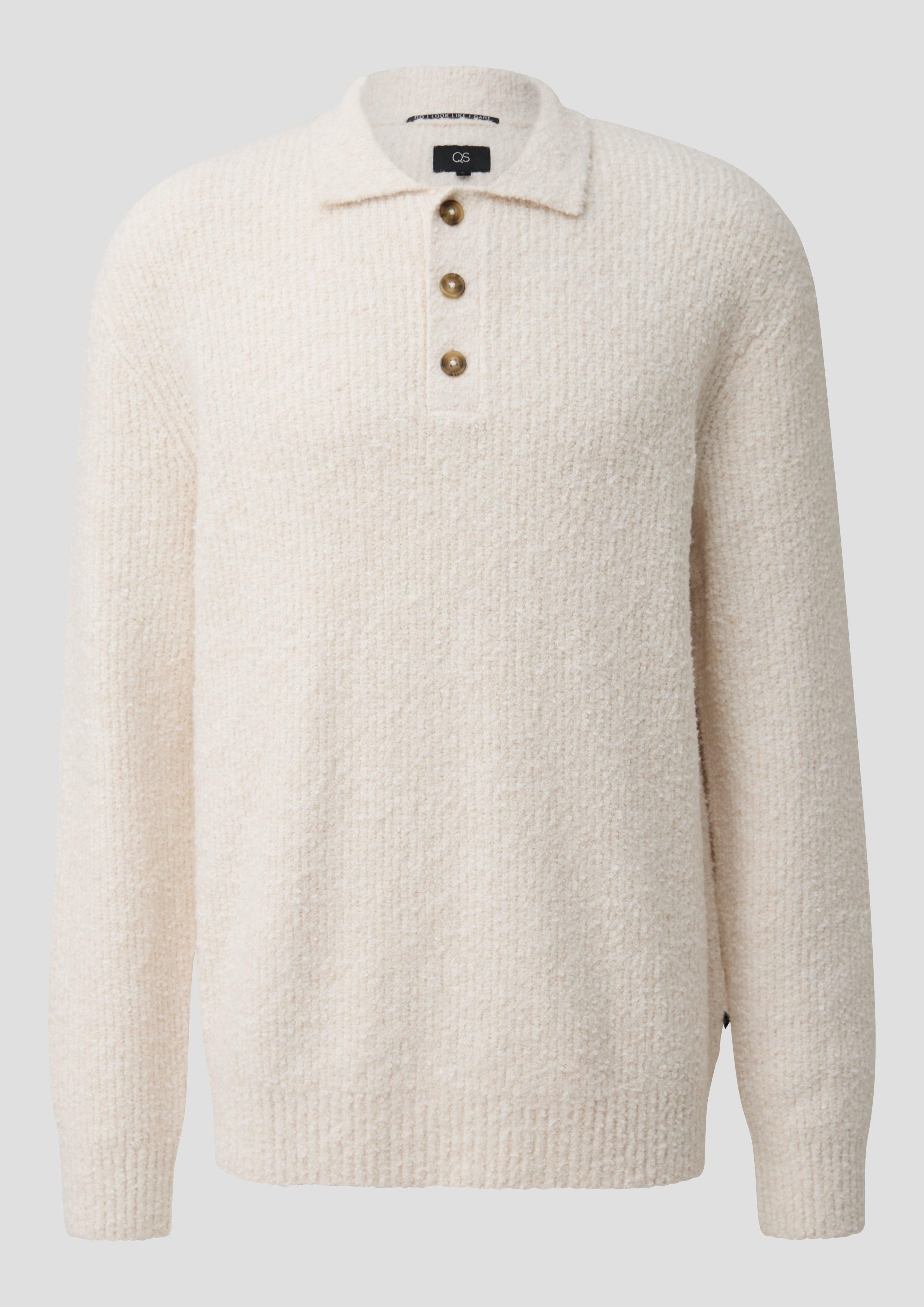 Hommes Pull en tricot en crème de QS
