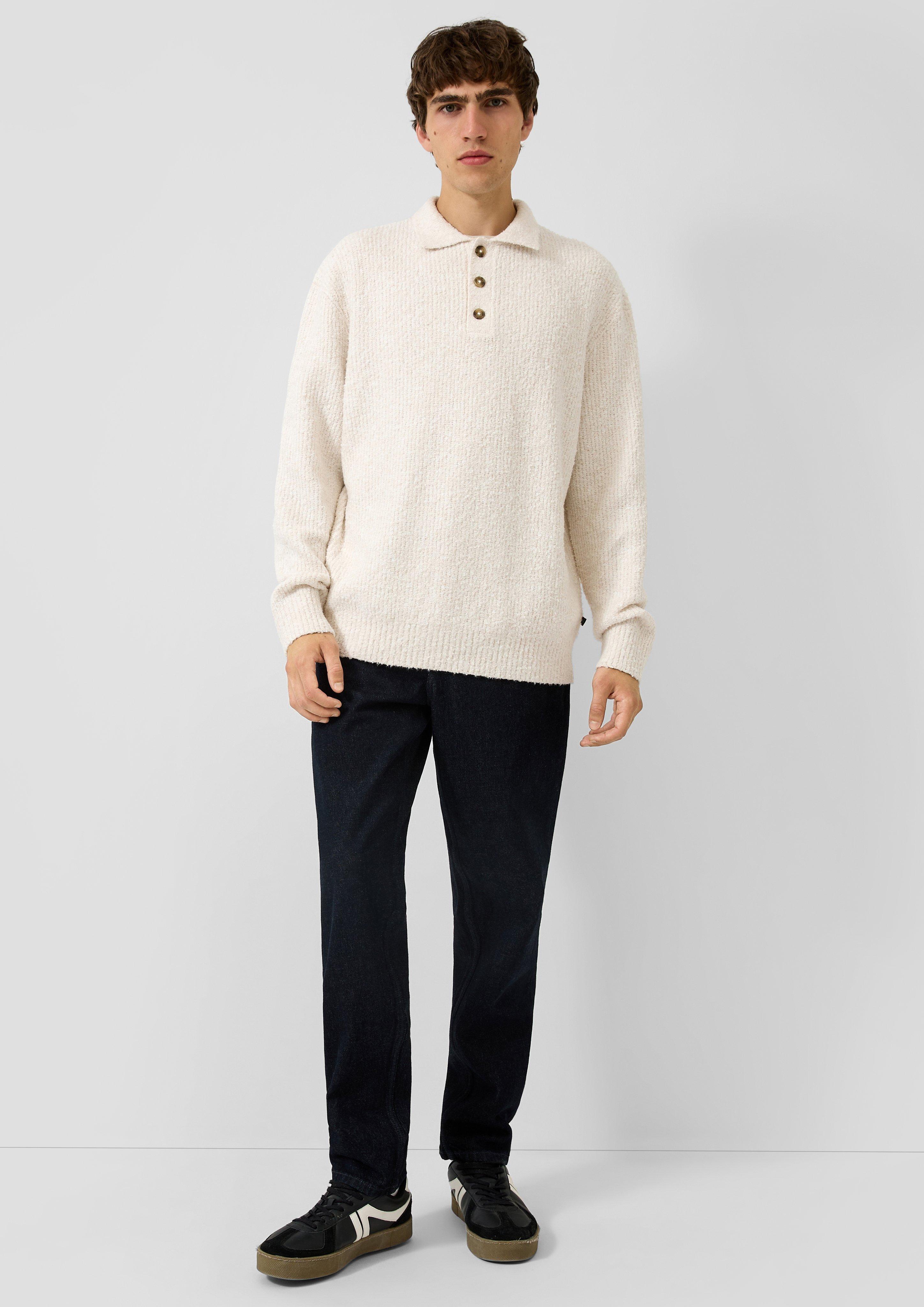 Hommes Pull en tricot en crème de QS