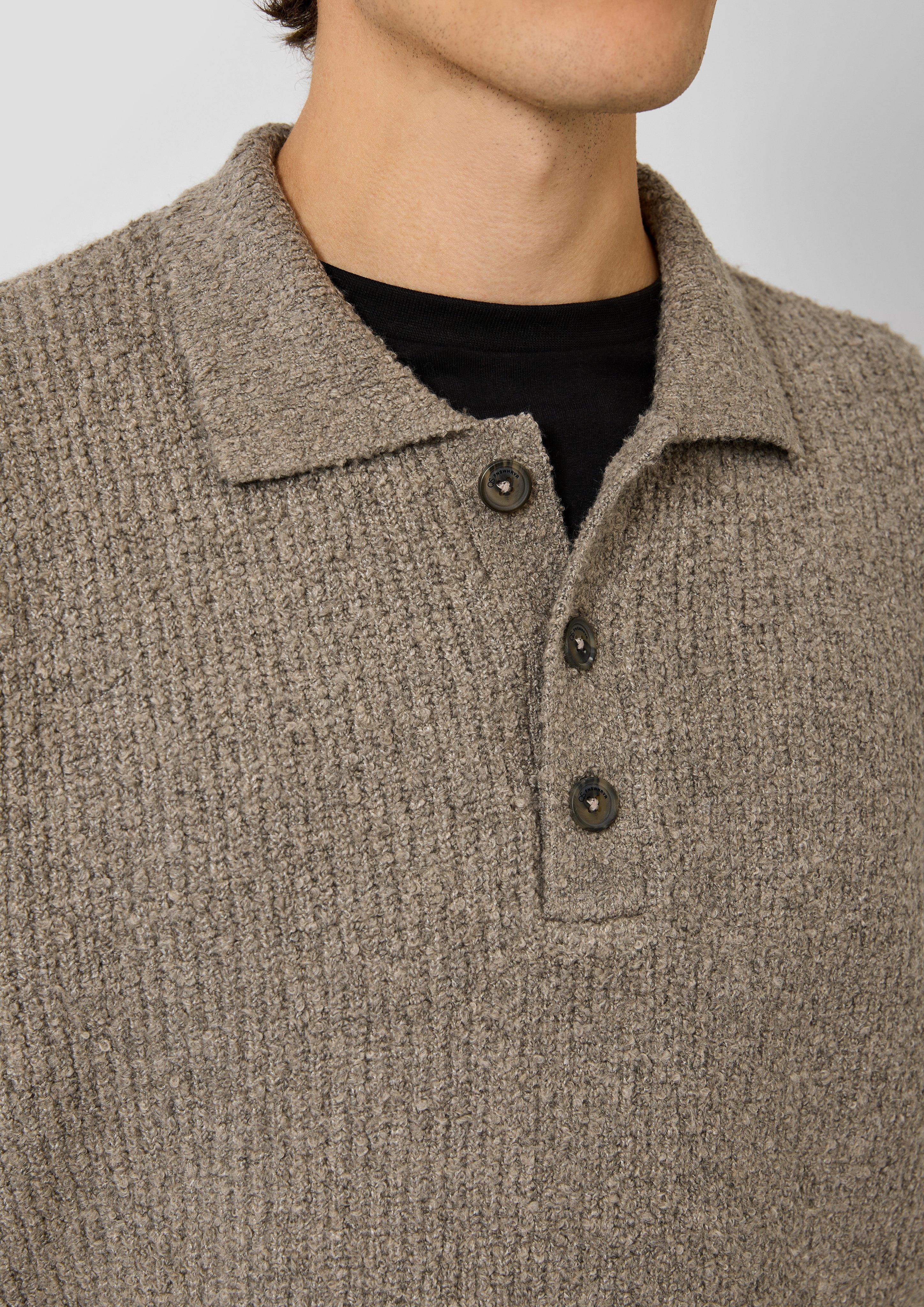Hommes Pull en tricot en brun de QS