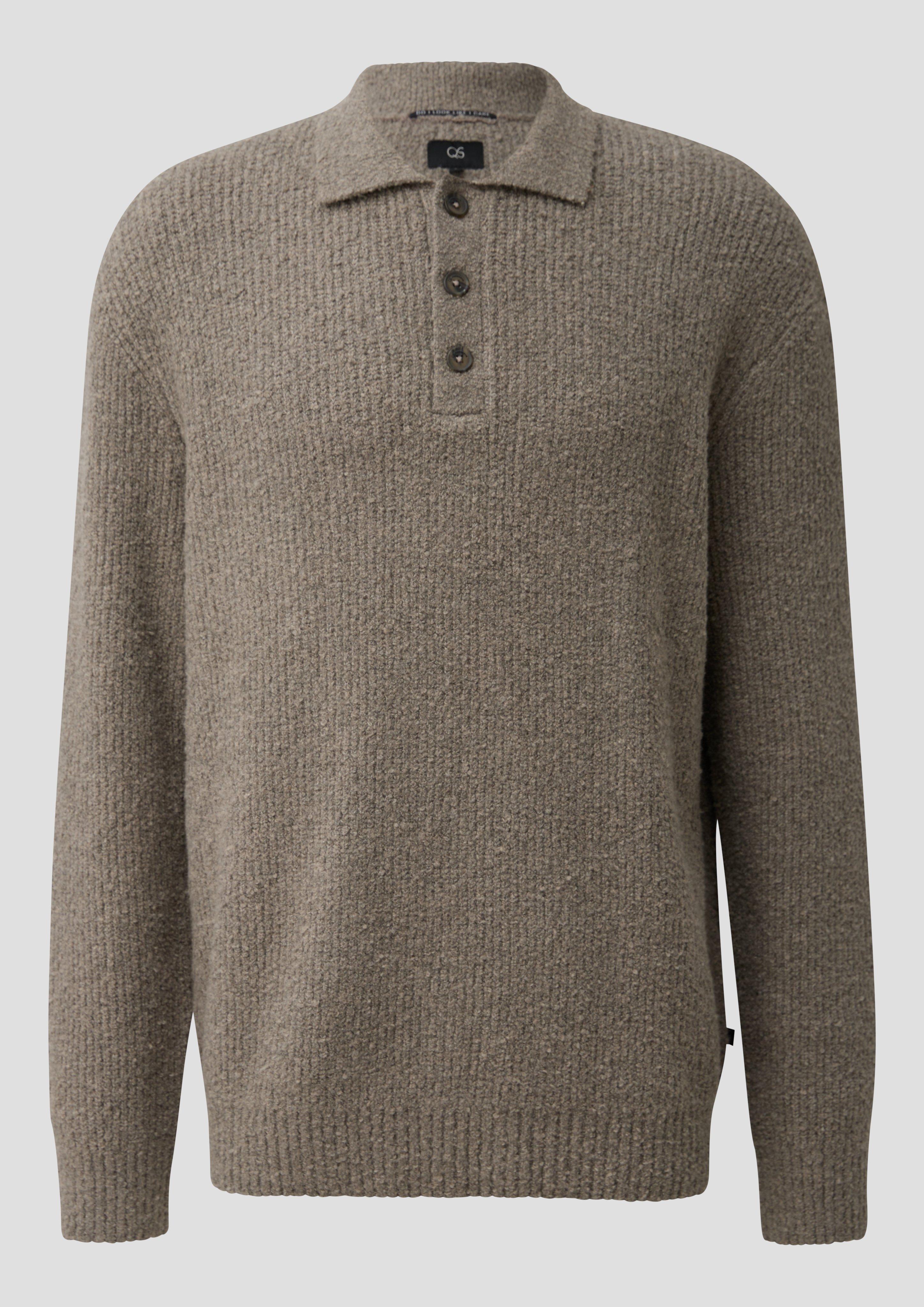 Hommes Pull en tricot en brun de QS