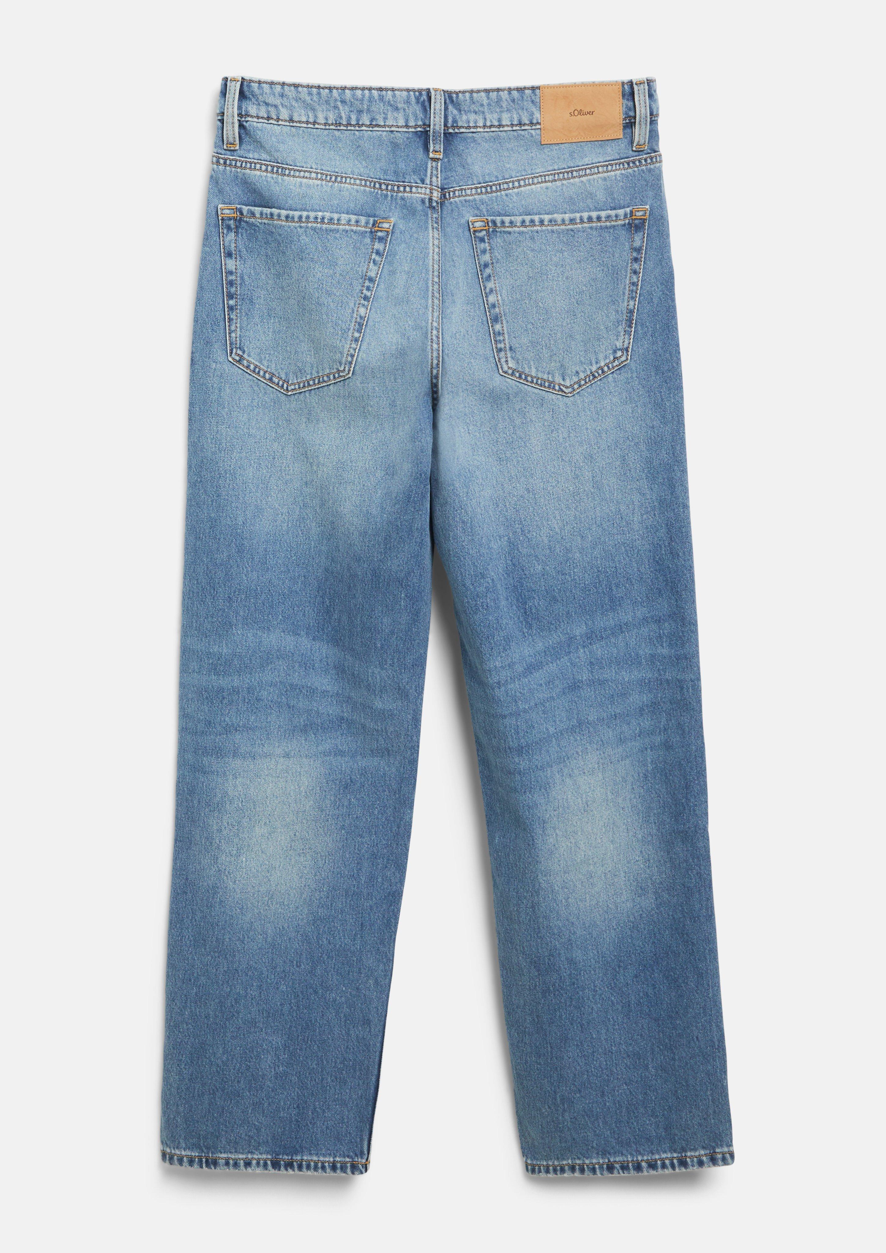 Men Pino Jeans / Wide Fit / Mid-Rise / Button Fly in blue by s.Oliver