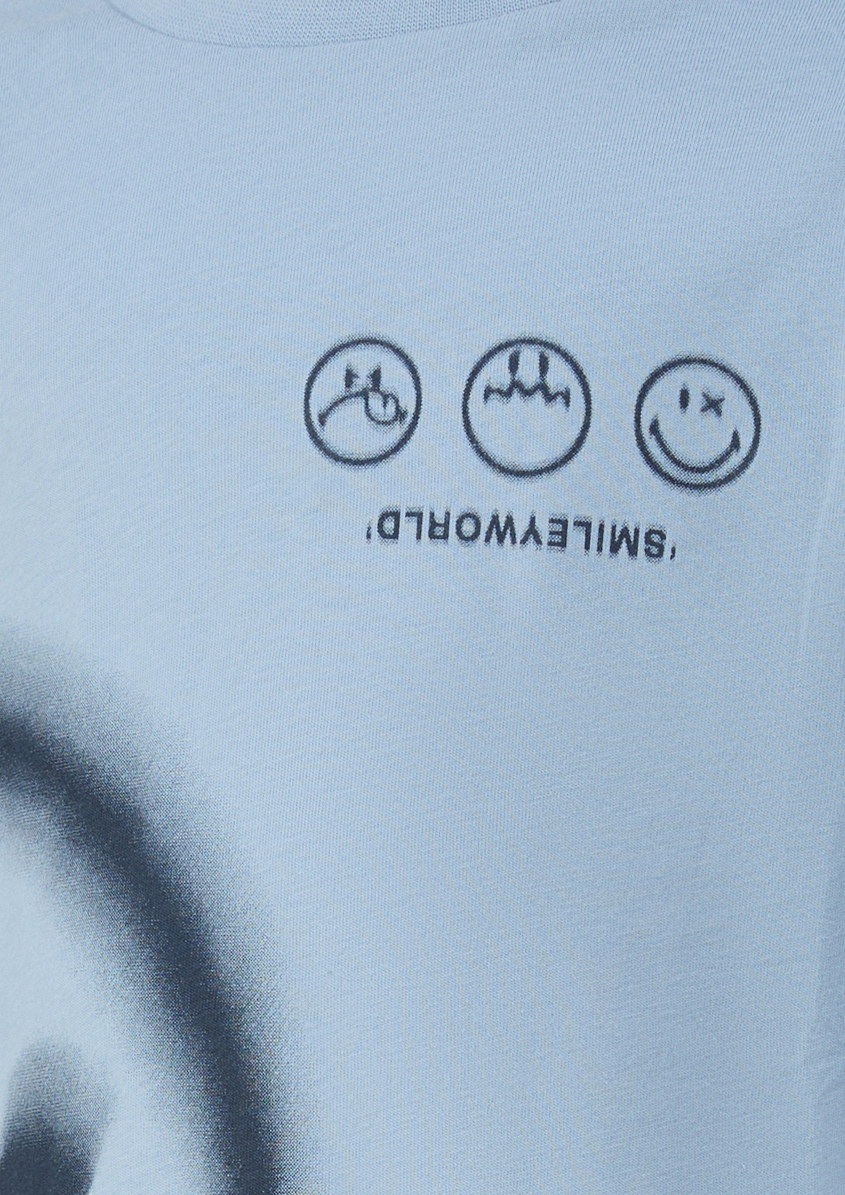 Kinder Longsleeve mit Smiley®-Print in blau von s.Oliver