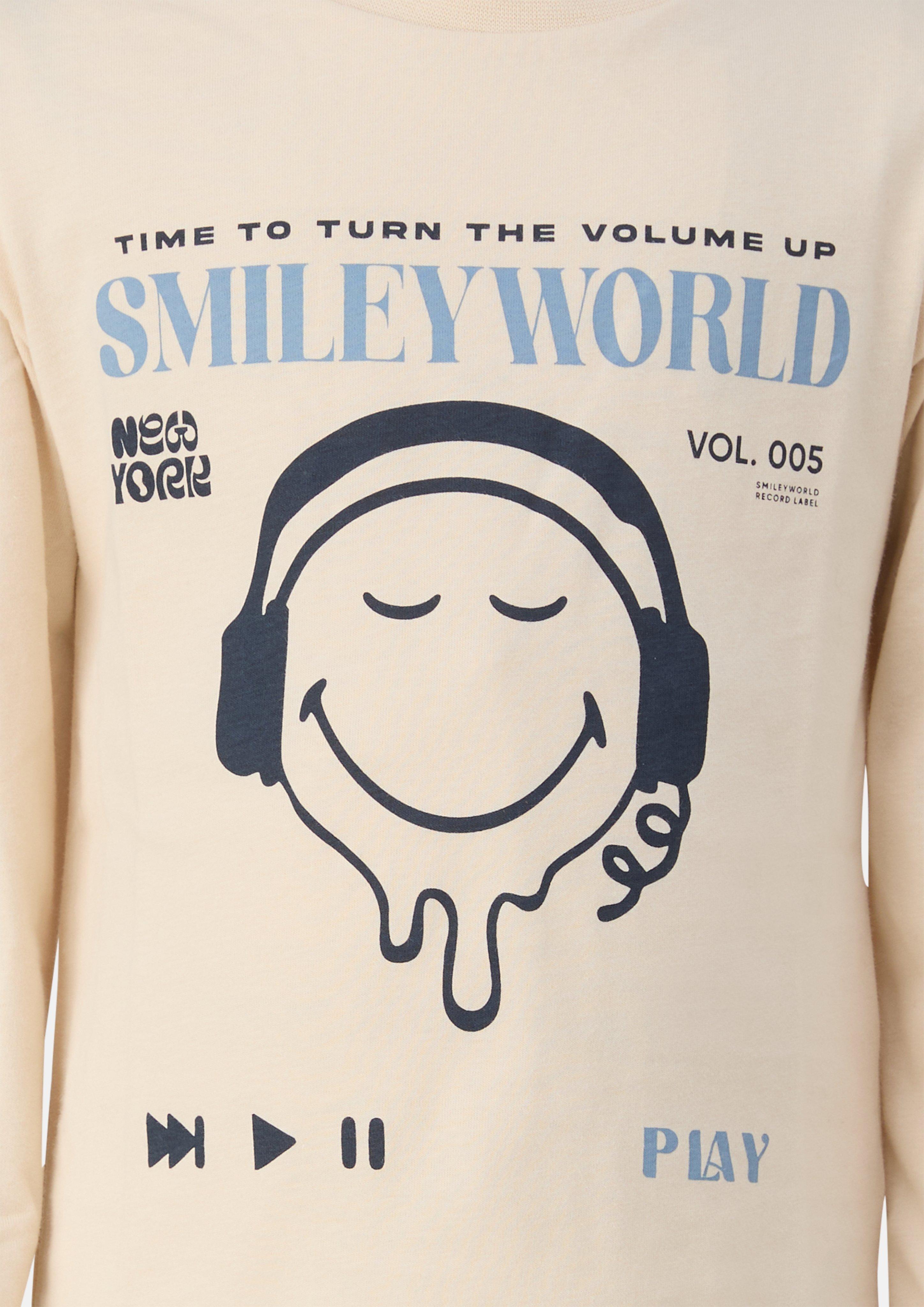 Kinder Longsleeve mit Smiley®-Print in beige von s.Oliver