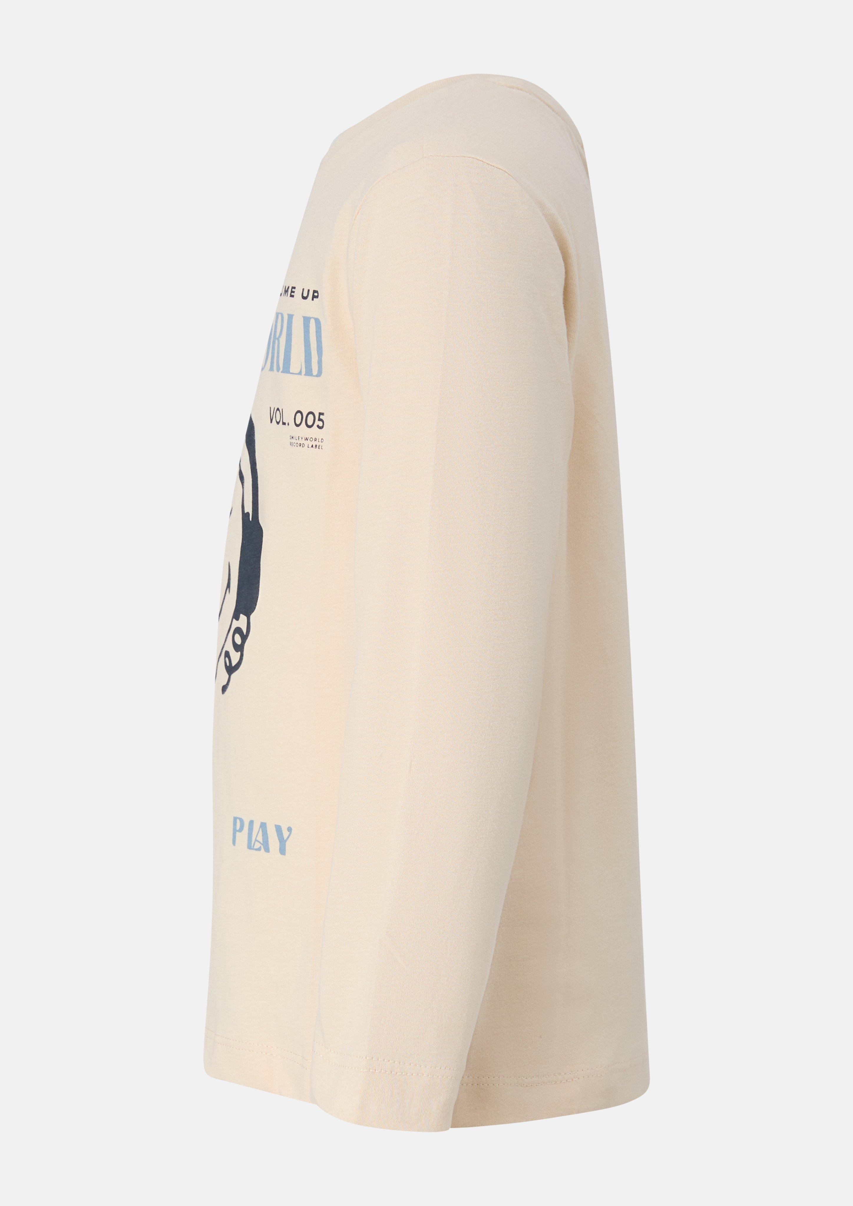Kinder Longsleeve mit Smiley®-Print in beige von s.Oliver