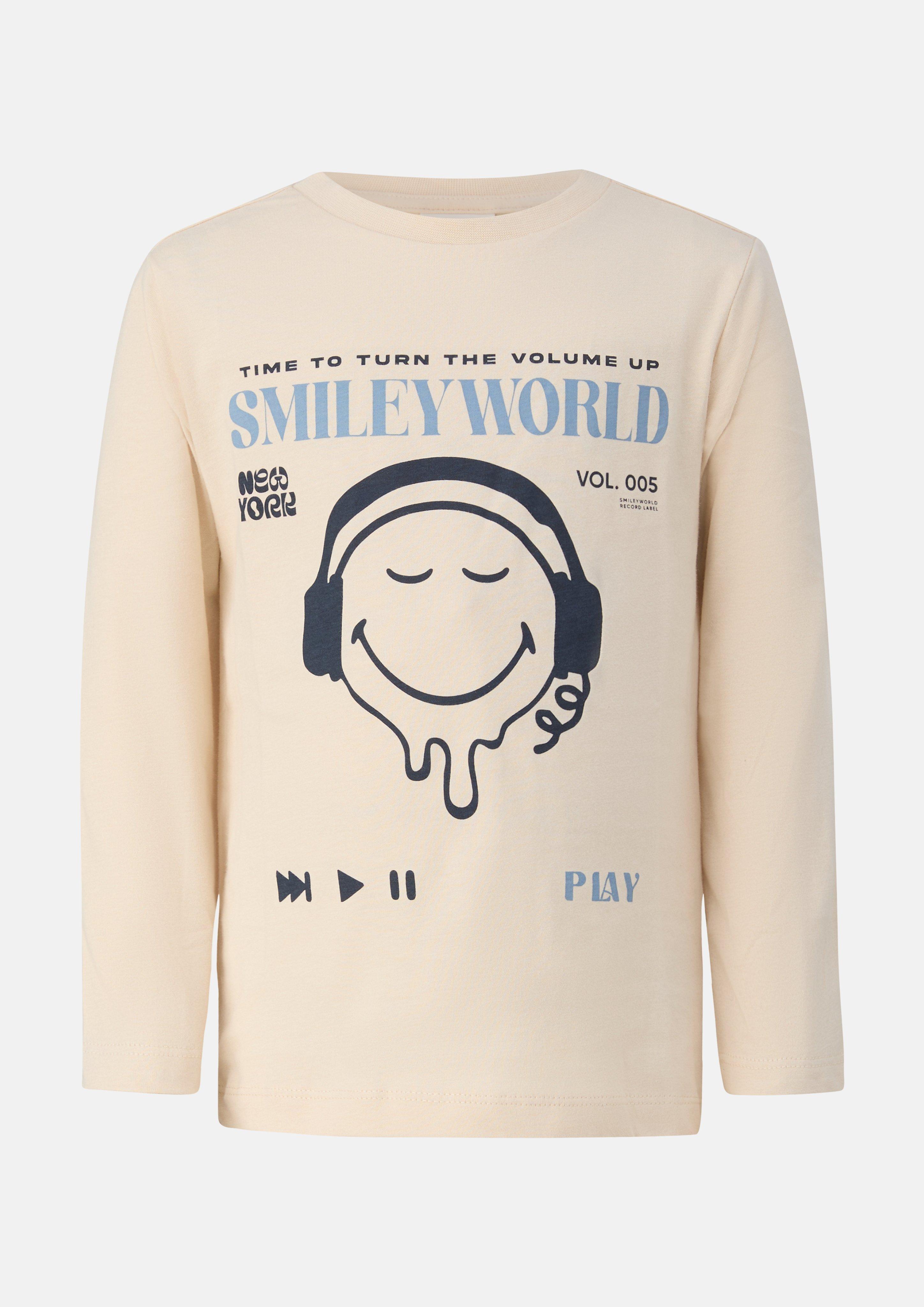 Longsleeve mit Smiley®-Print in Farbe beige von s.Oliver