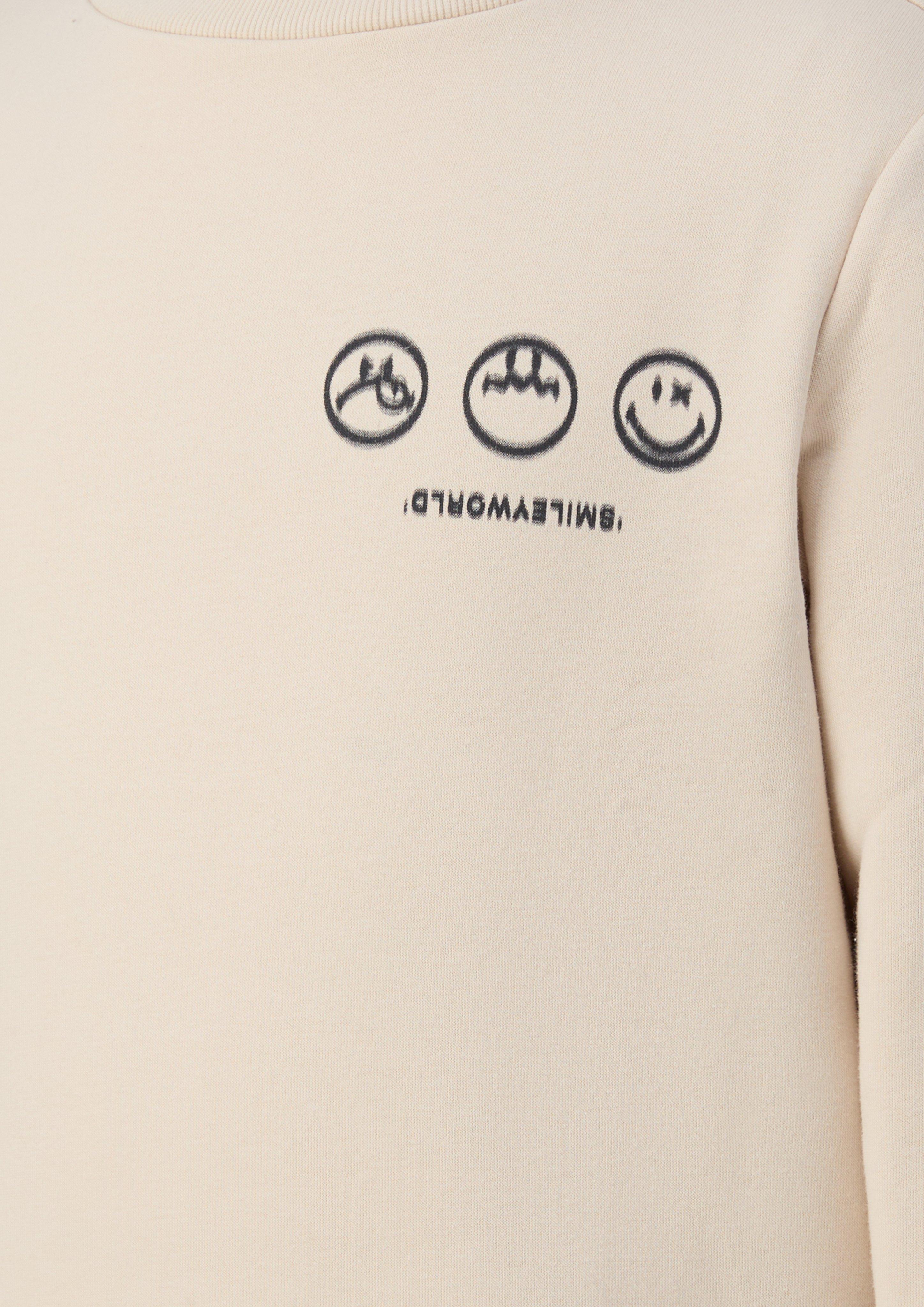Kids Cozy Sweatshirt with Smiley® Print in beige by s.Oliver