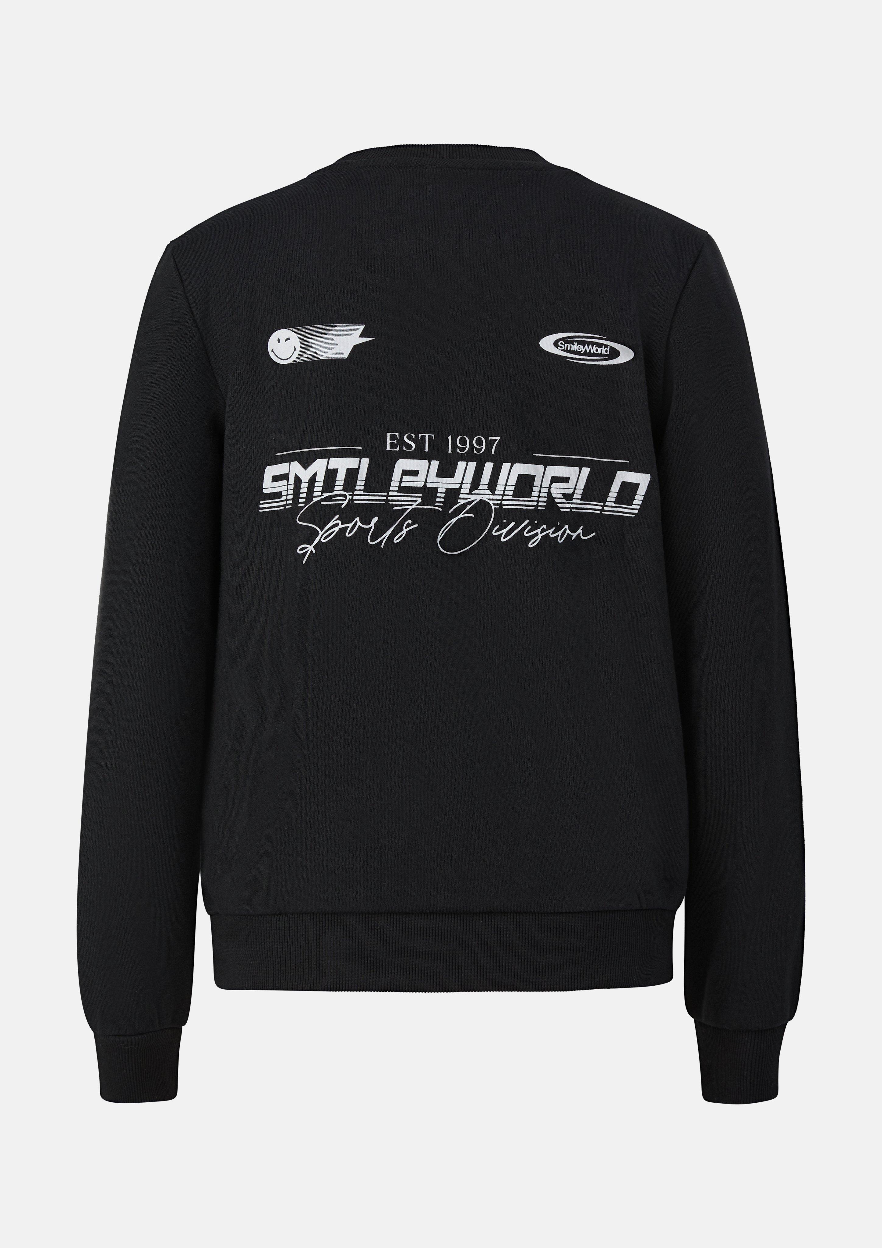Kinder Kuscheliges Sweatshirt mit Smiley®-Print in schwarz von s.Oliver