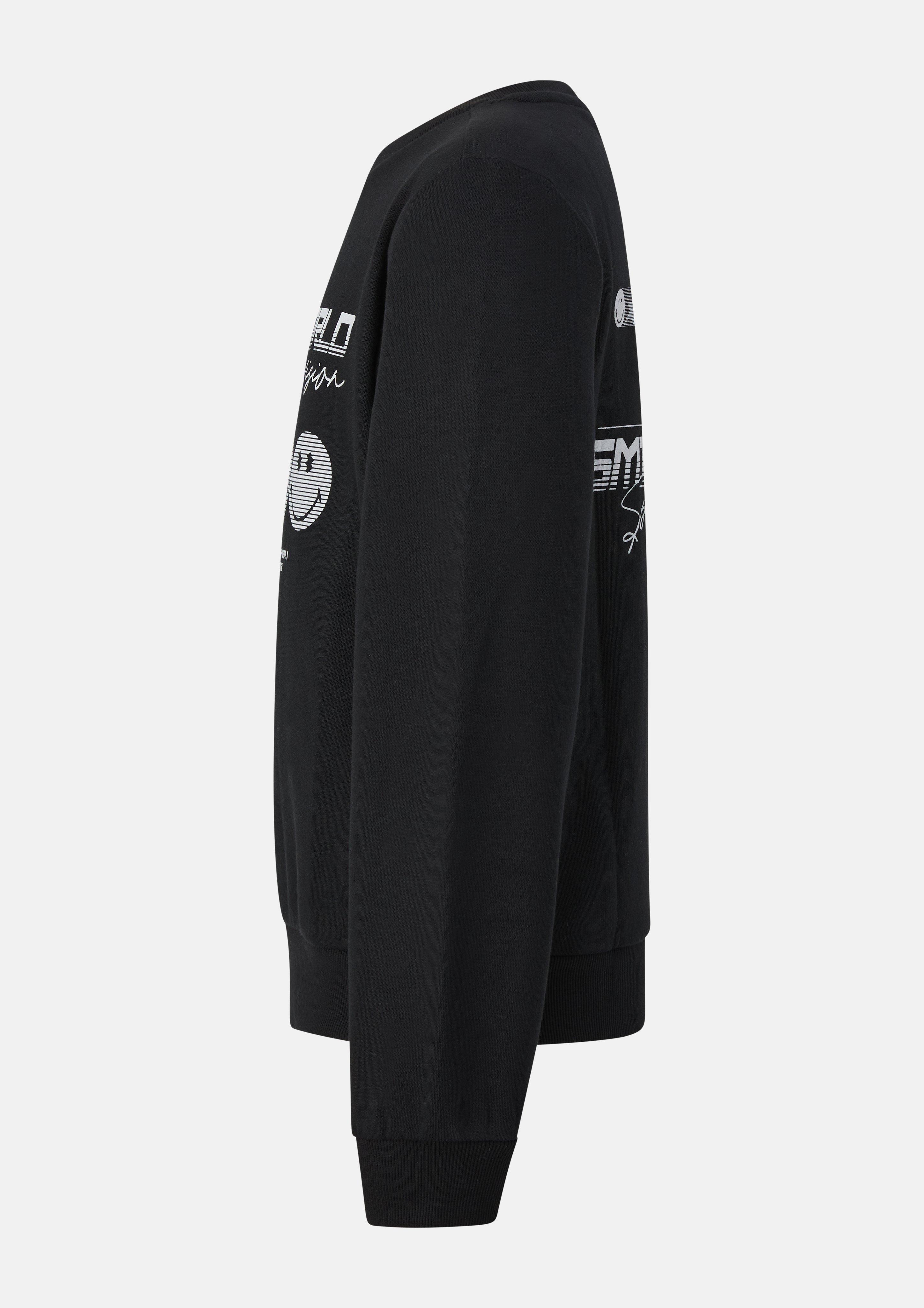 Kinder Kuscheliges Sweatshirt mit Smiley®-Print in schwarz von s.Oliver