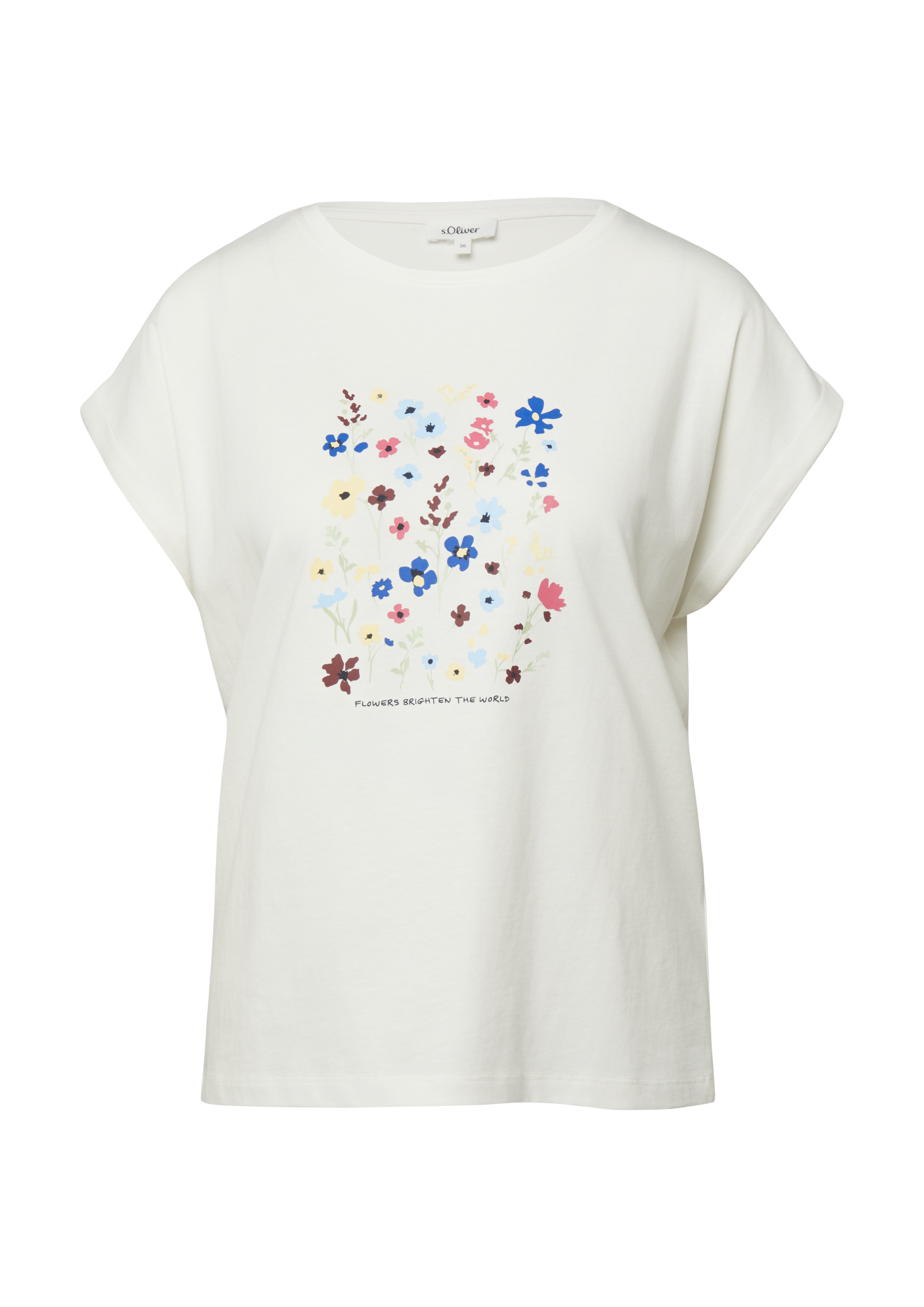S Oliver Tshirts Femme De Couleur Bleu 2134631-bleu00 - Modz