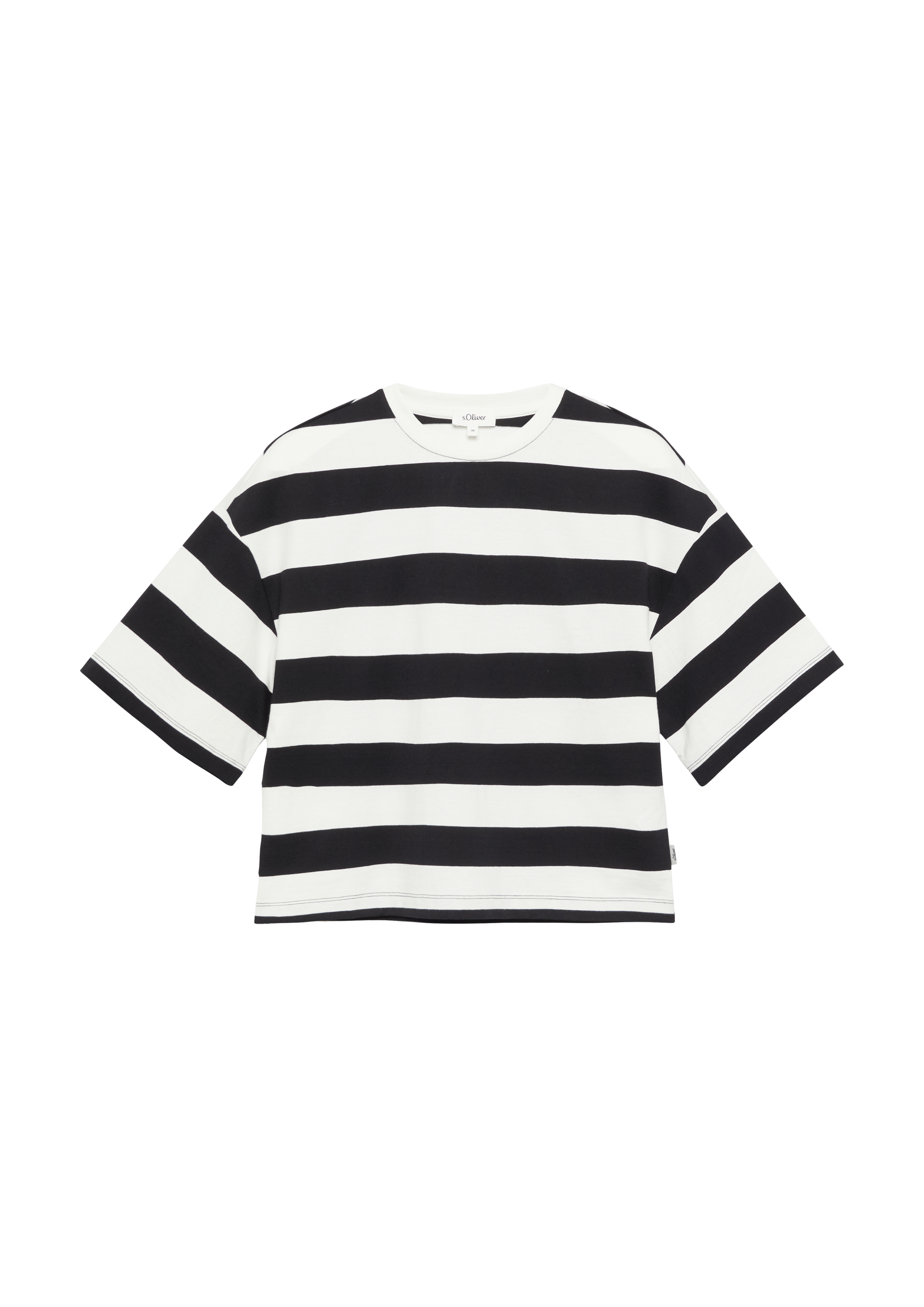 T-Shirt im Boxy Fit mit Blockstreifen
