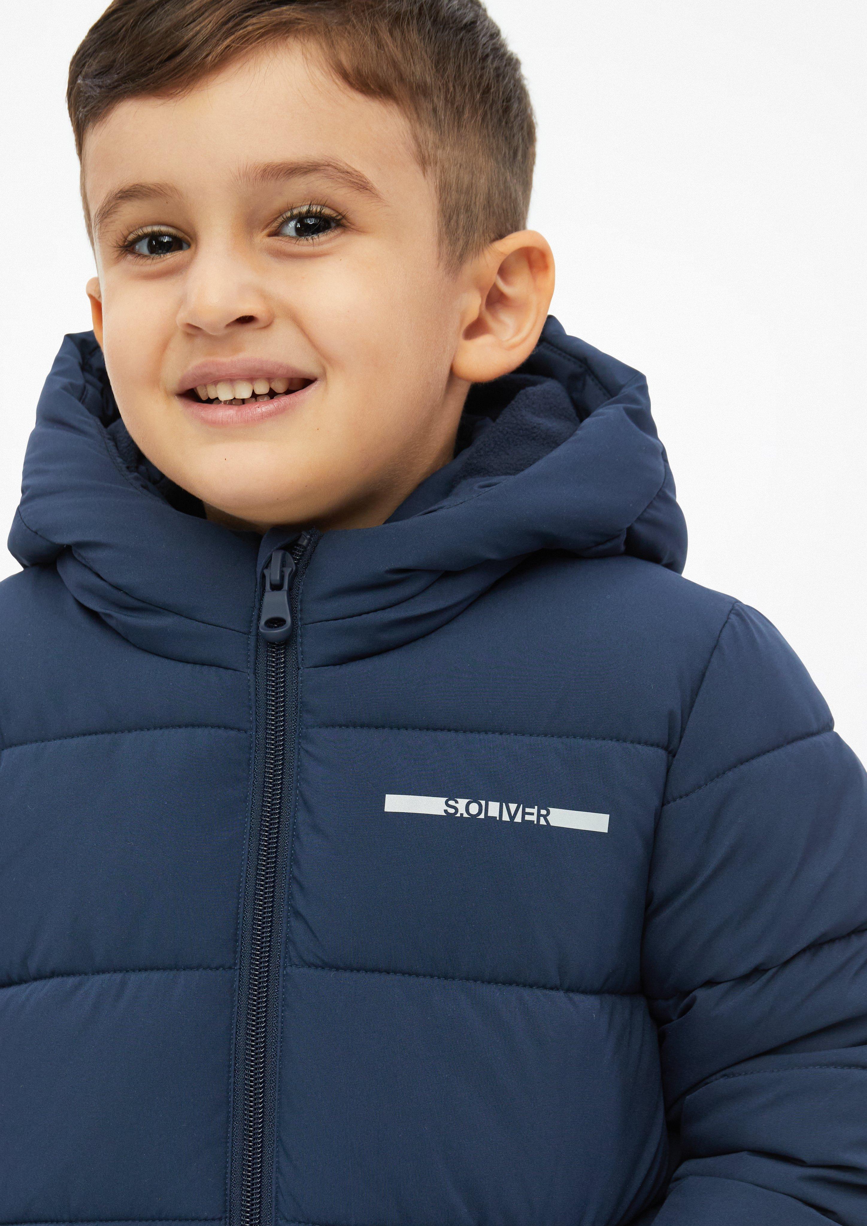 Junior Weerbestendige winterjas met capuchon in blauw van s.Oliver