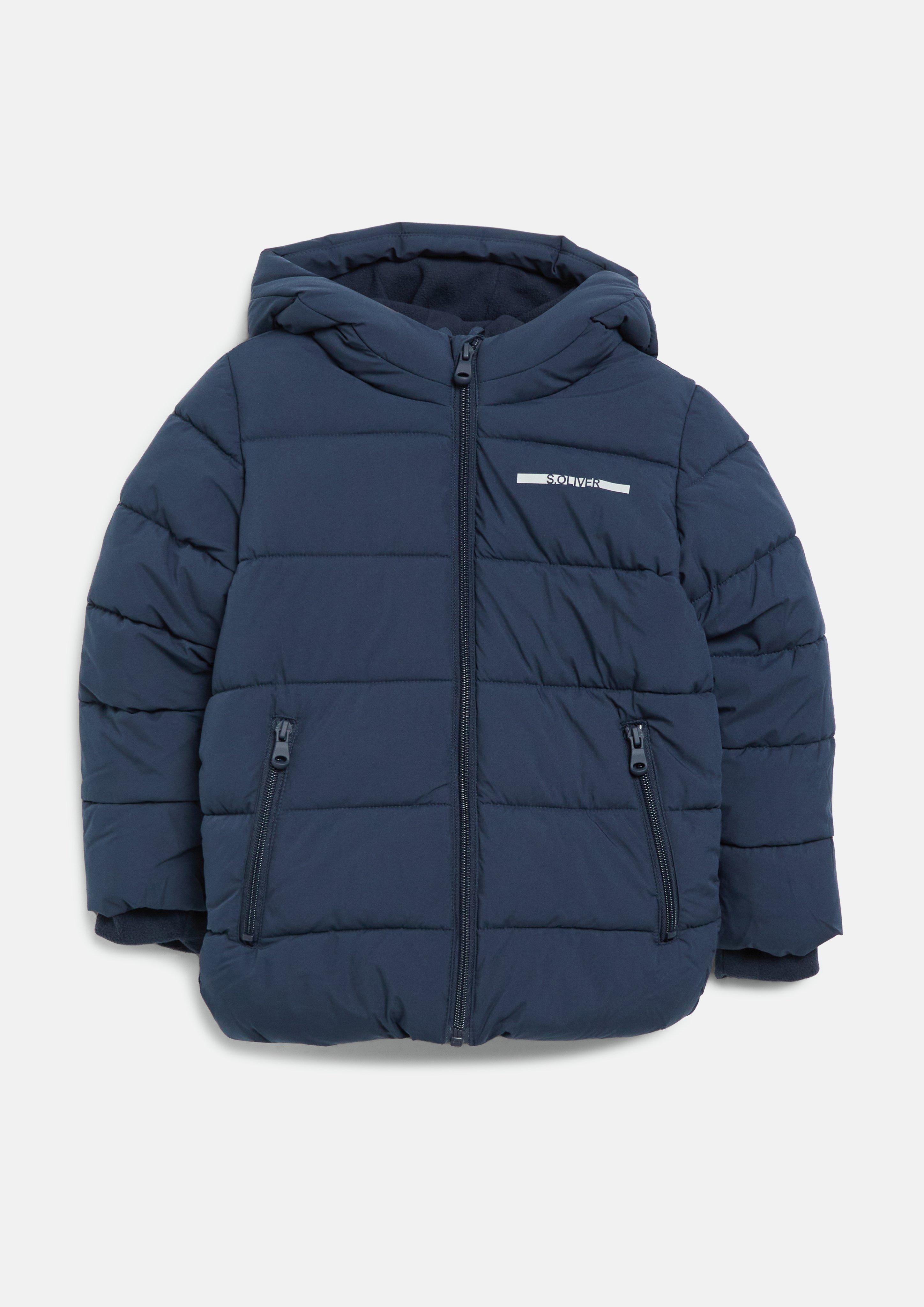 Junior Veste d'hiver imperméable à capuche en bleu de s.Oliver