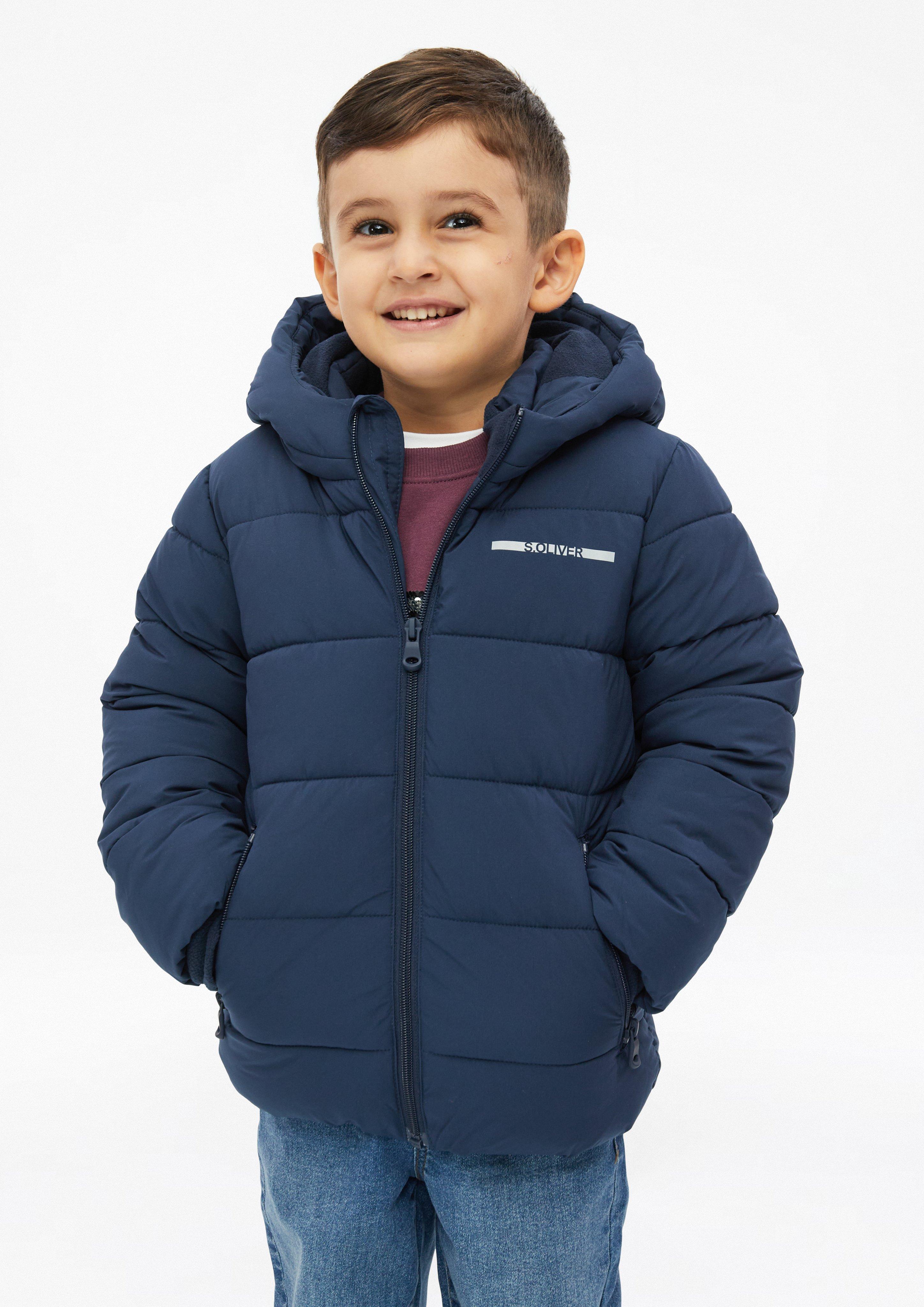 Wetterfeste Winterjacke mit Kapuze in Farbe navy von s.Oliver
