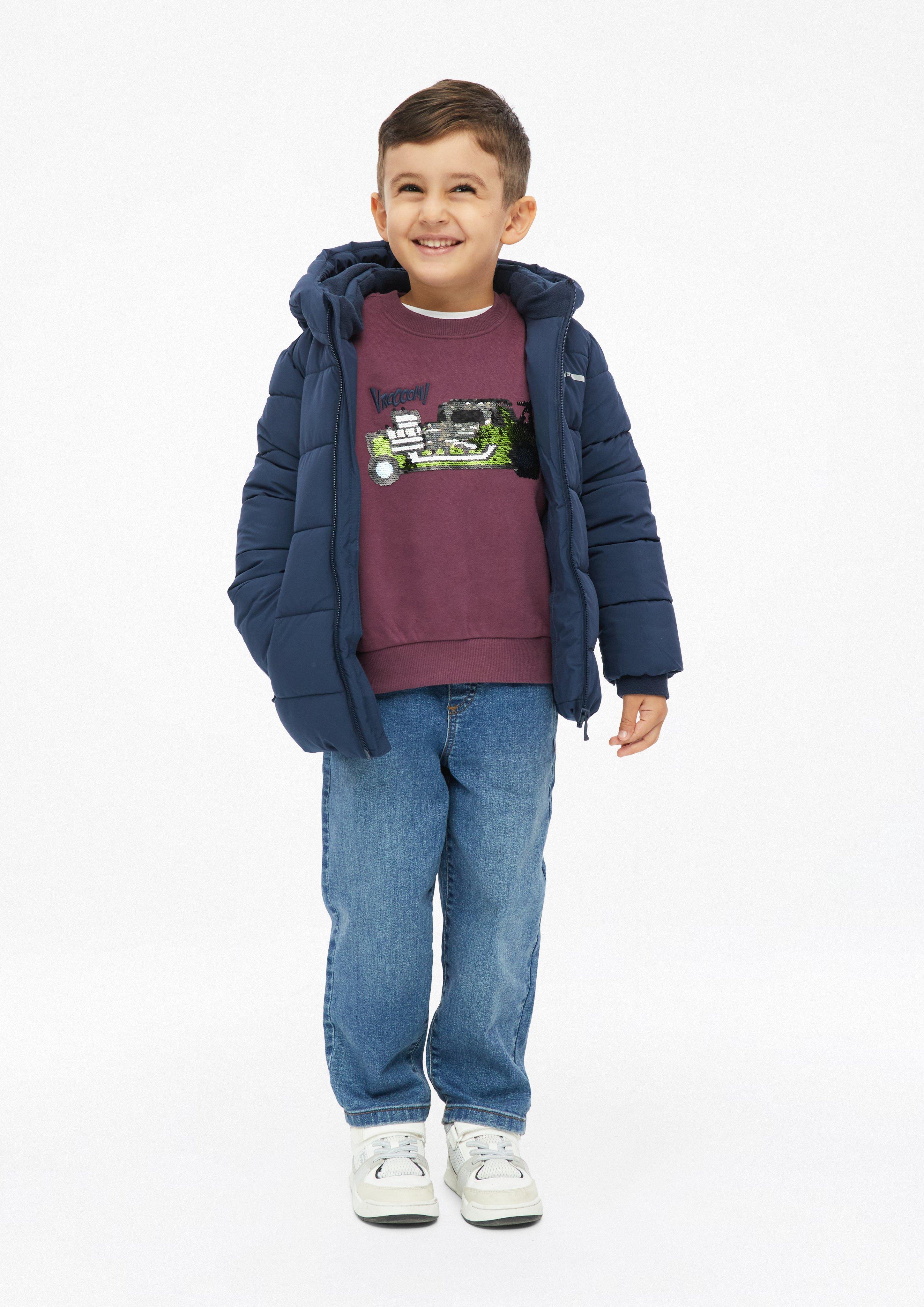 Junior Weerbestendige winterjas met capuchon in blauw van s.Oliver