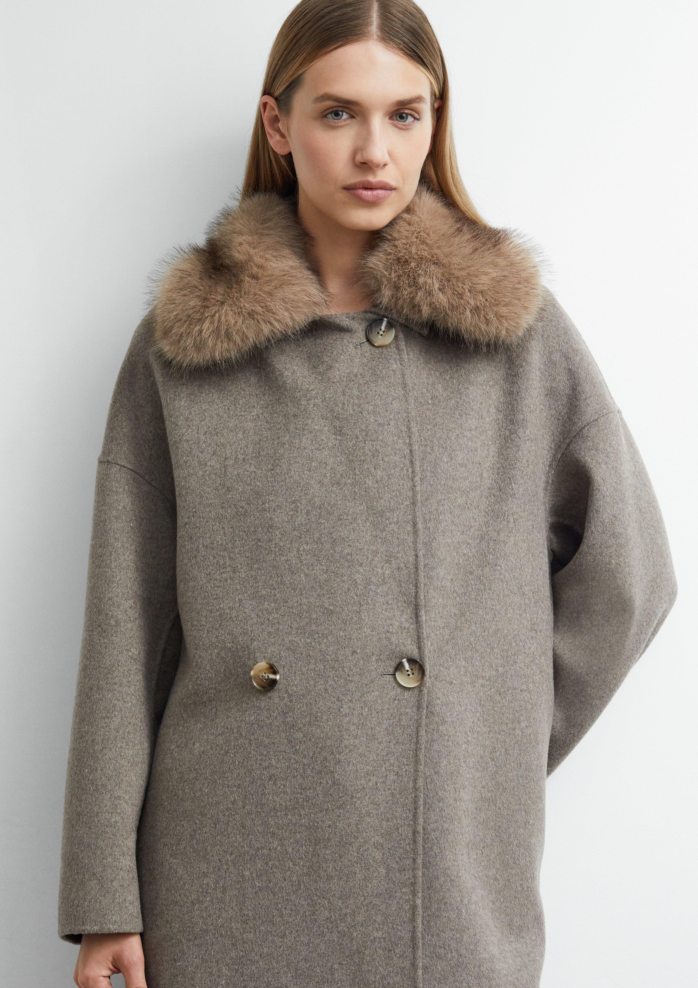 Fake-Fur-Kragen in braun von COMMA