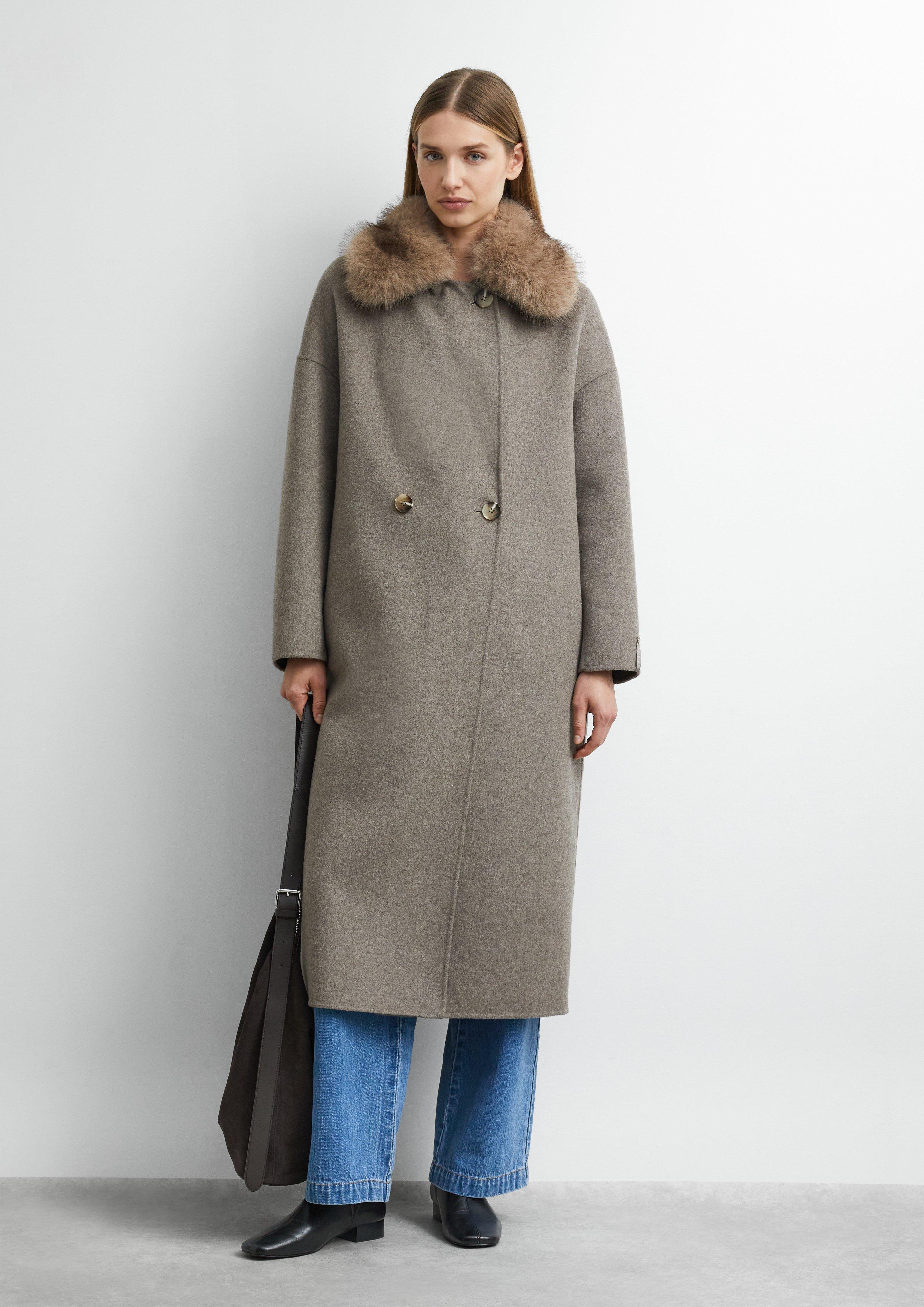 Fake-Fur-Kragen in braun von COMMA