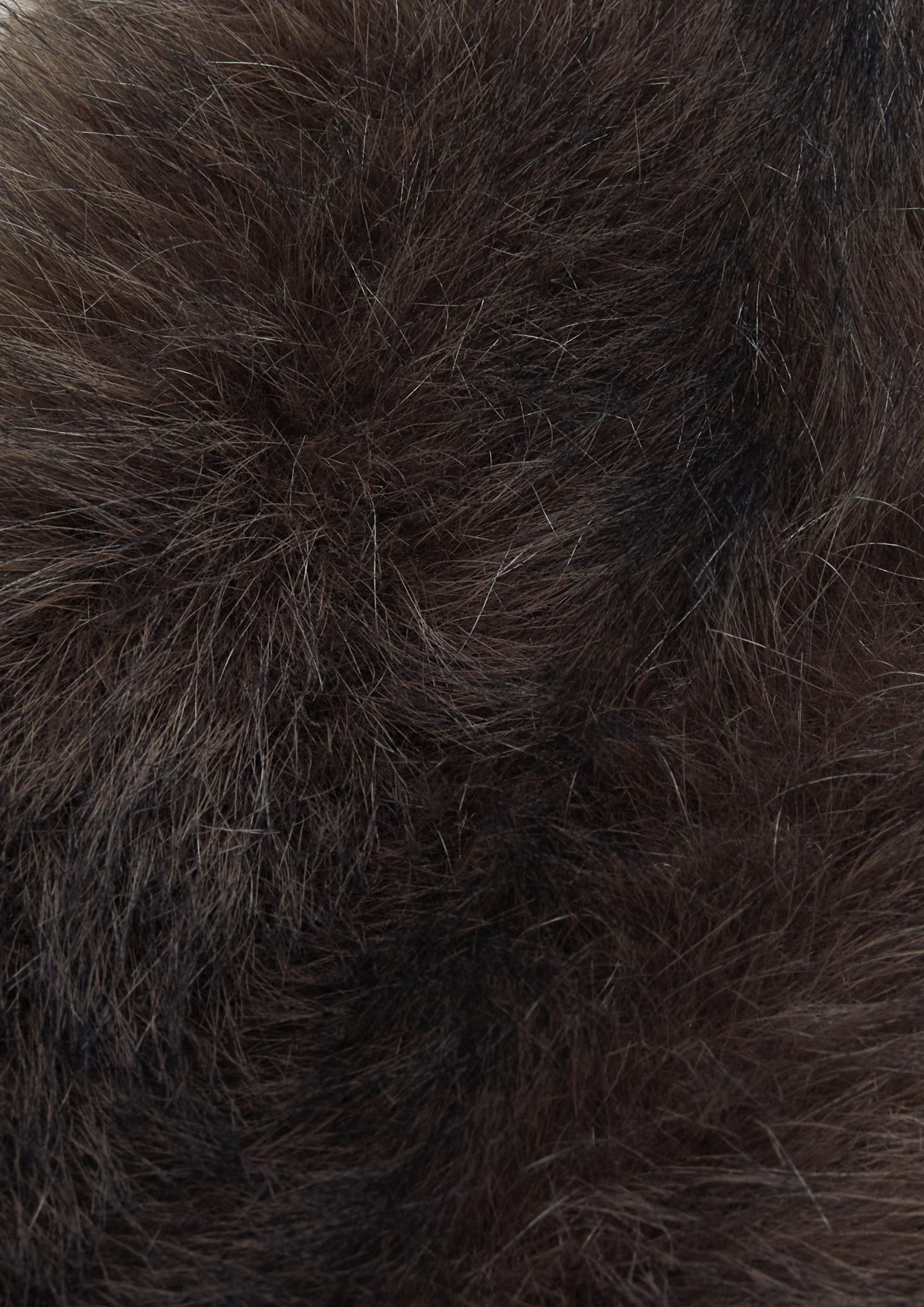 Fake-Fur-Kragen in braun von COMMA