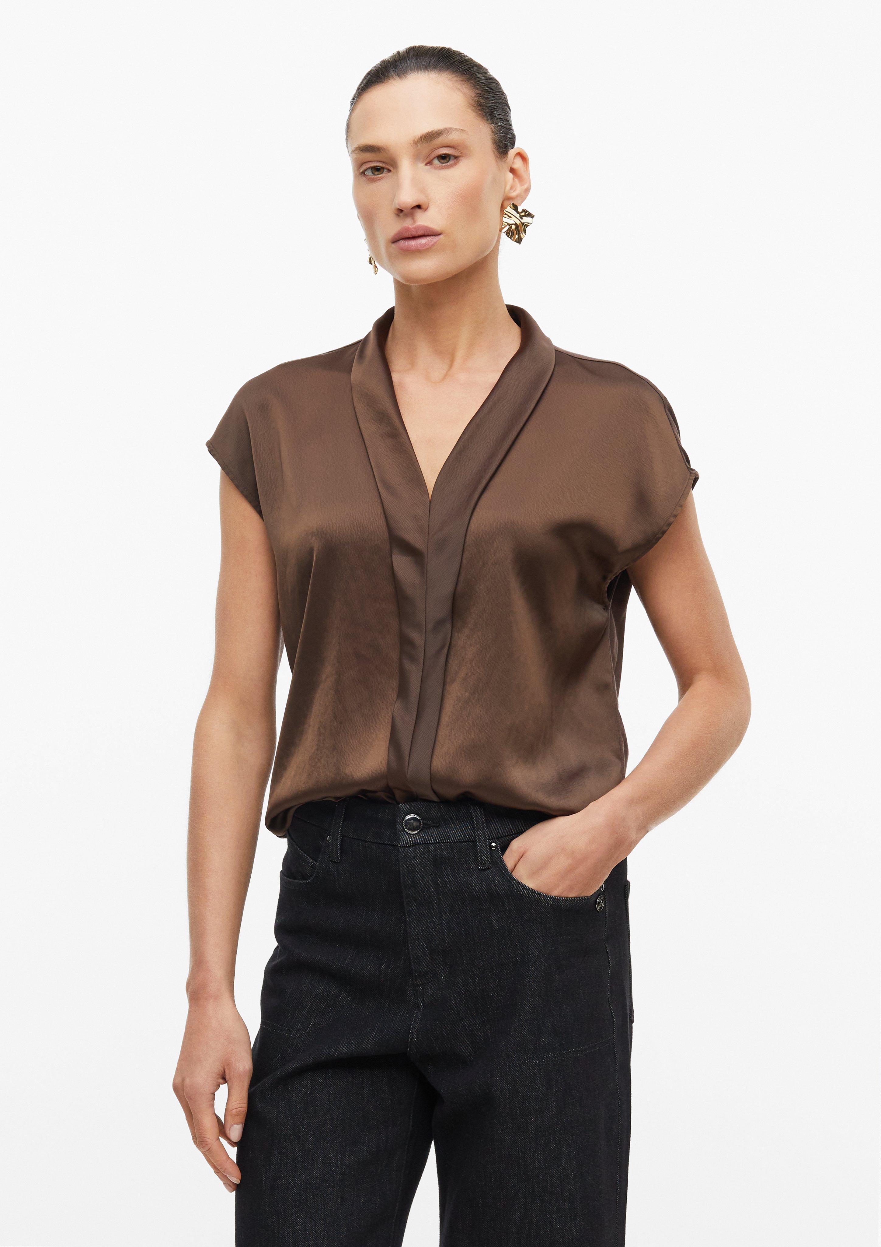 Dames T-Shirt in bruin van s.Oliver BLACK LABEL