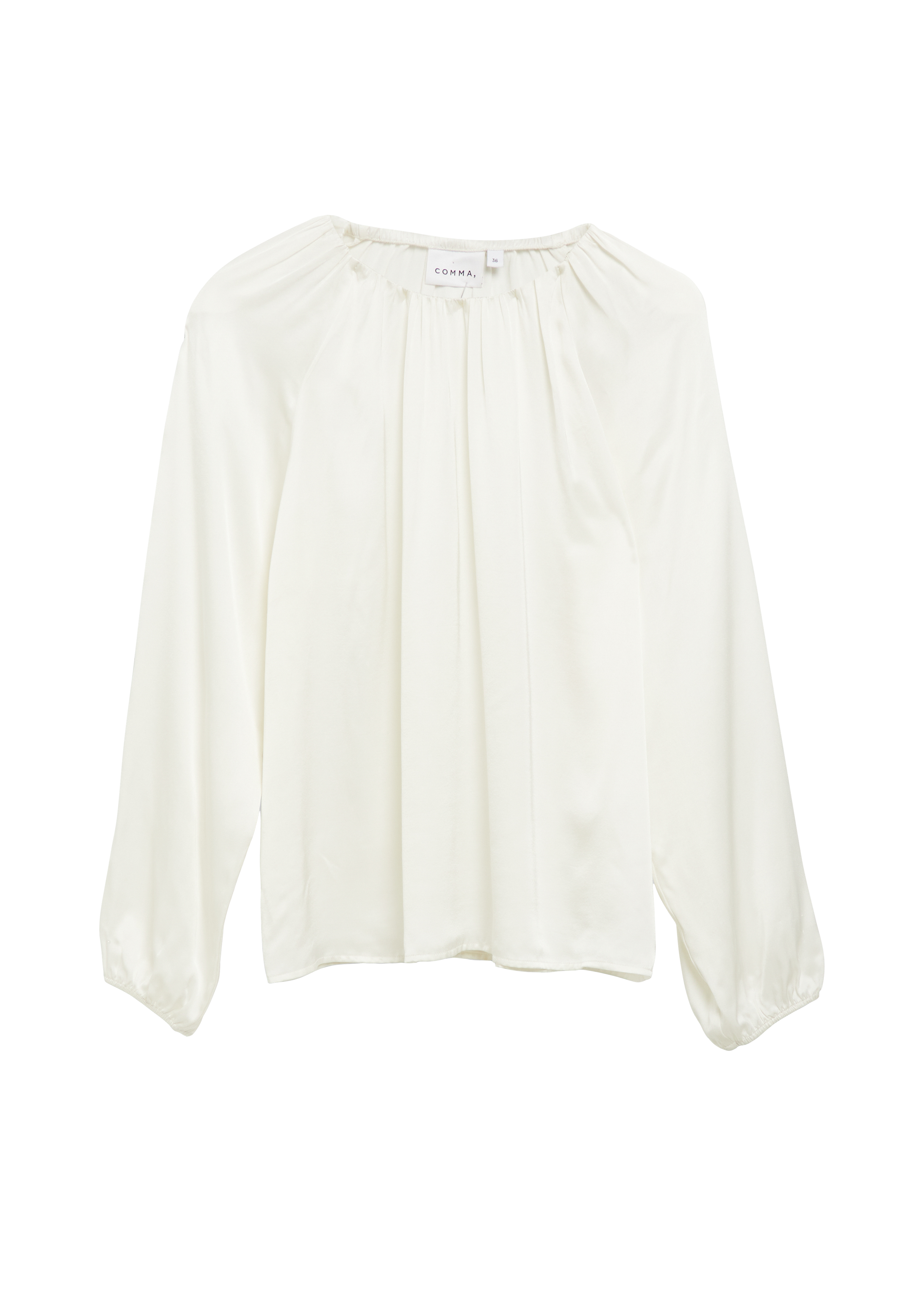 Satijnen blouse met plooien