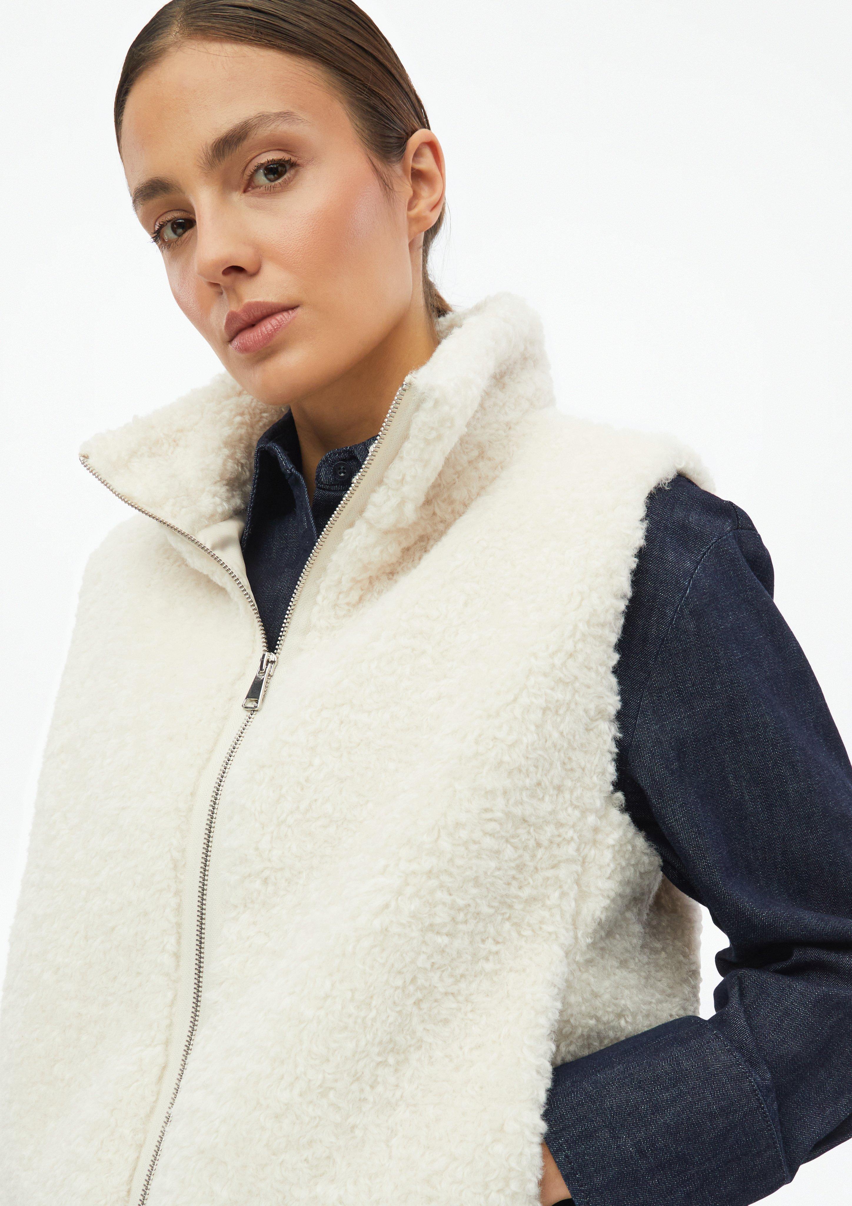 Women Body warmer in cream by s.Oliver