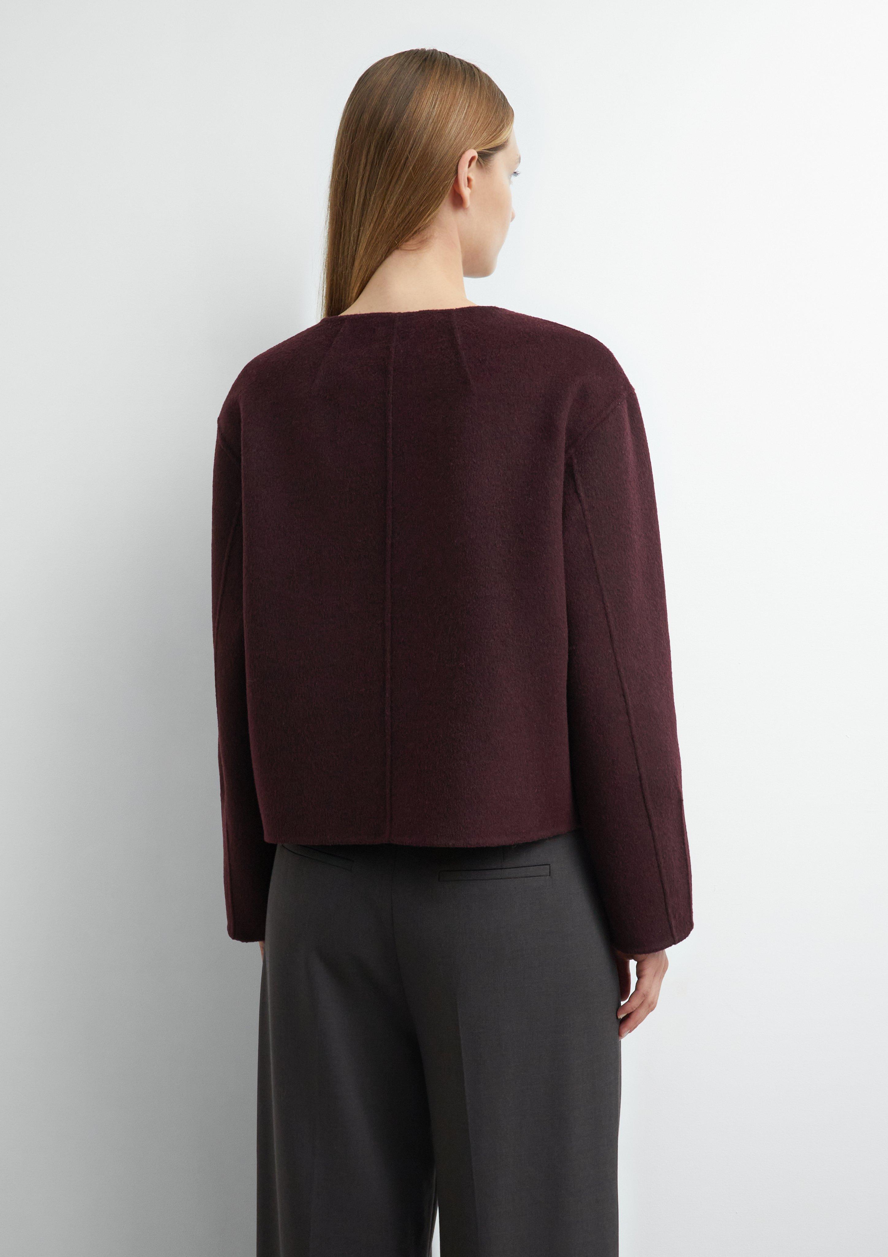Damen Doubleface-Jacke mit abnehmbarem Schal in rot von comma