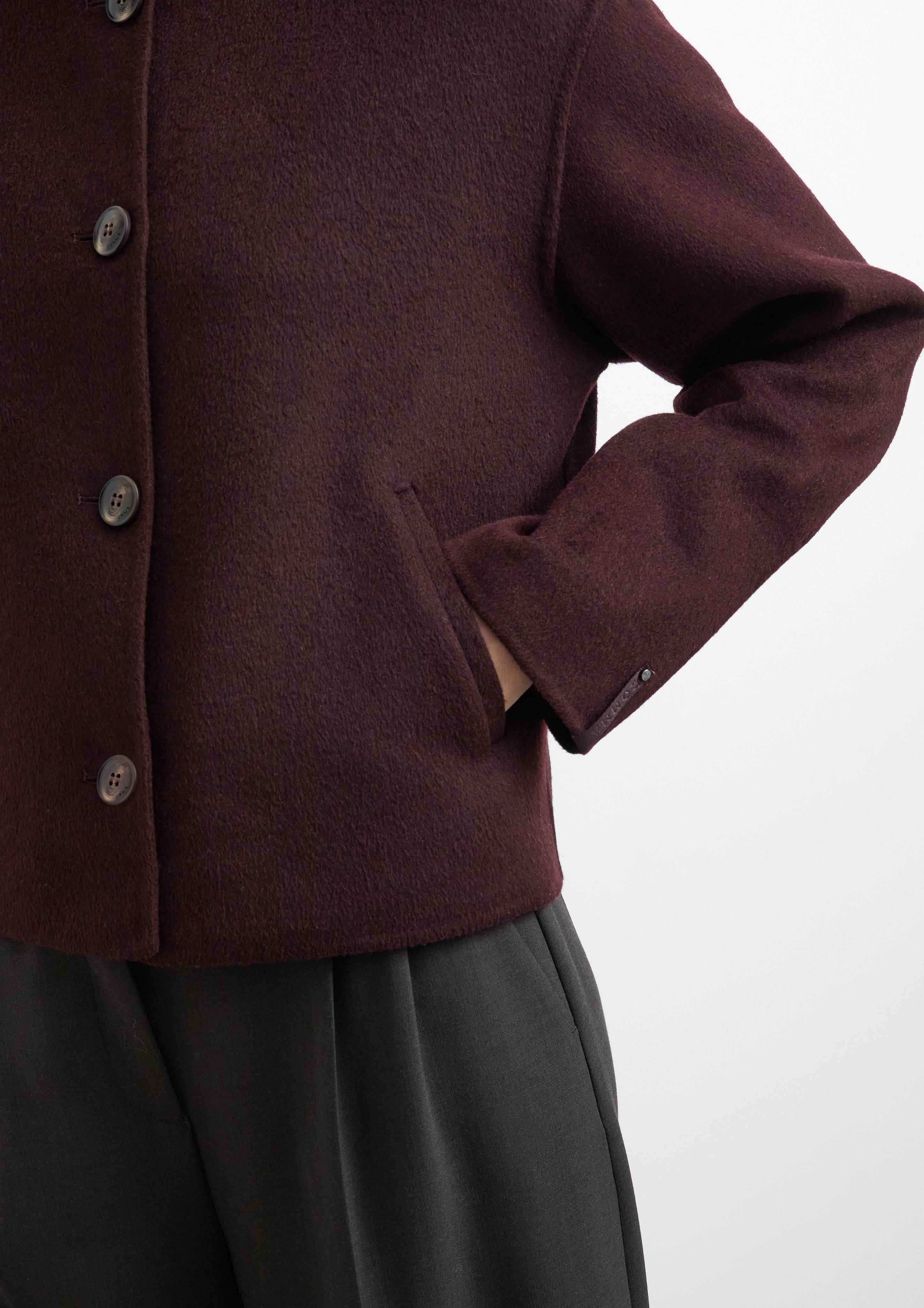 Damen Doubleface-Jacke mit abnehmbarem Schal in rot von comma