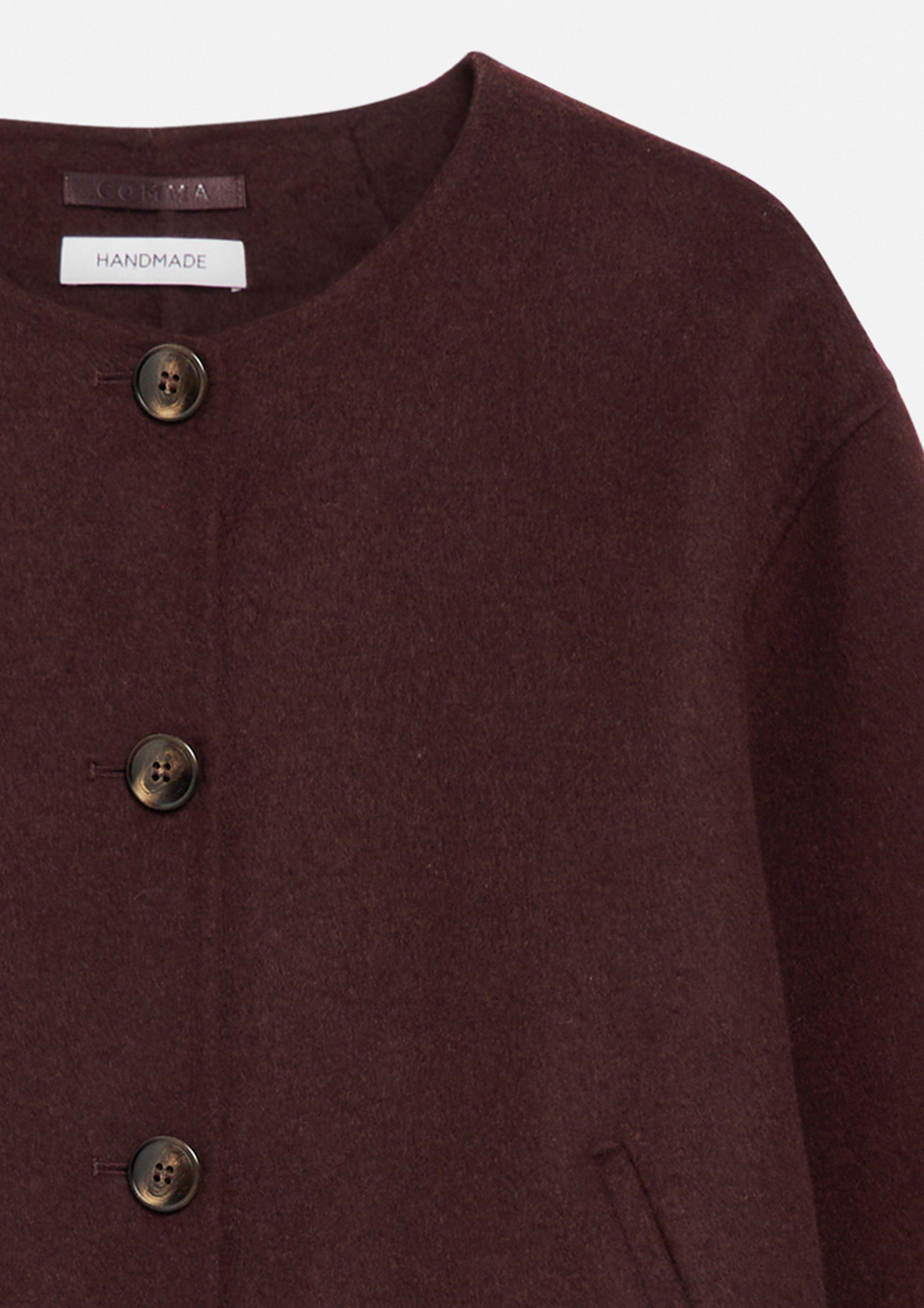 Damen Doubleface-Jacke mit abnehmbarem Schal in rot von comma
