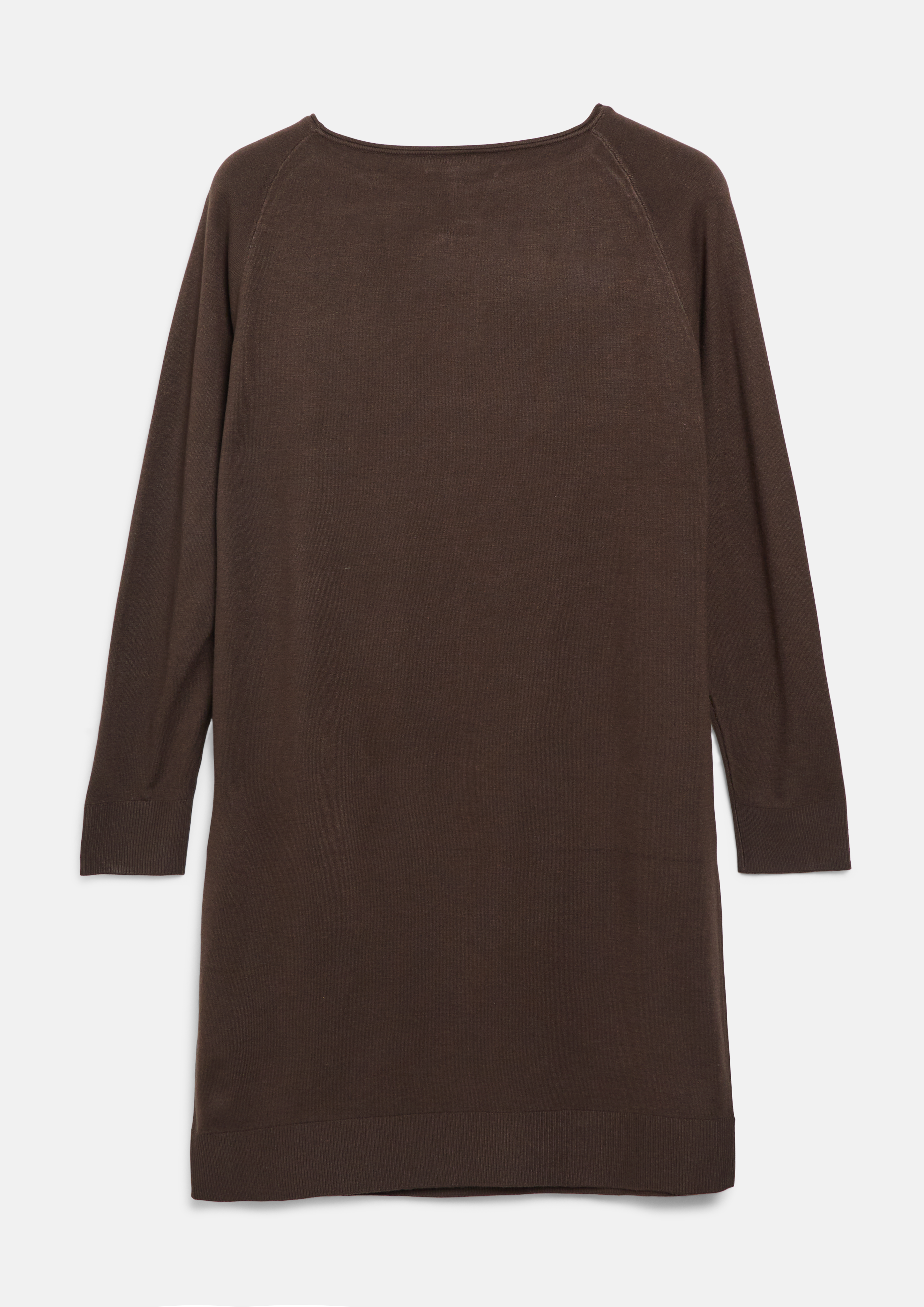 Women Fine knit dress made of viscose blend with decorative seam in brown by s.Oliver