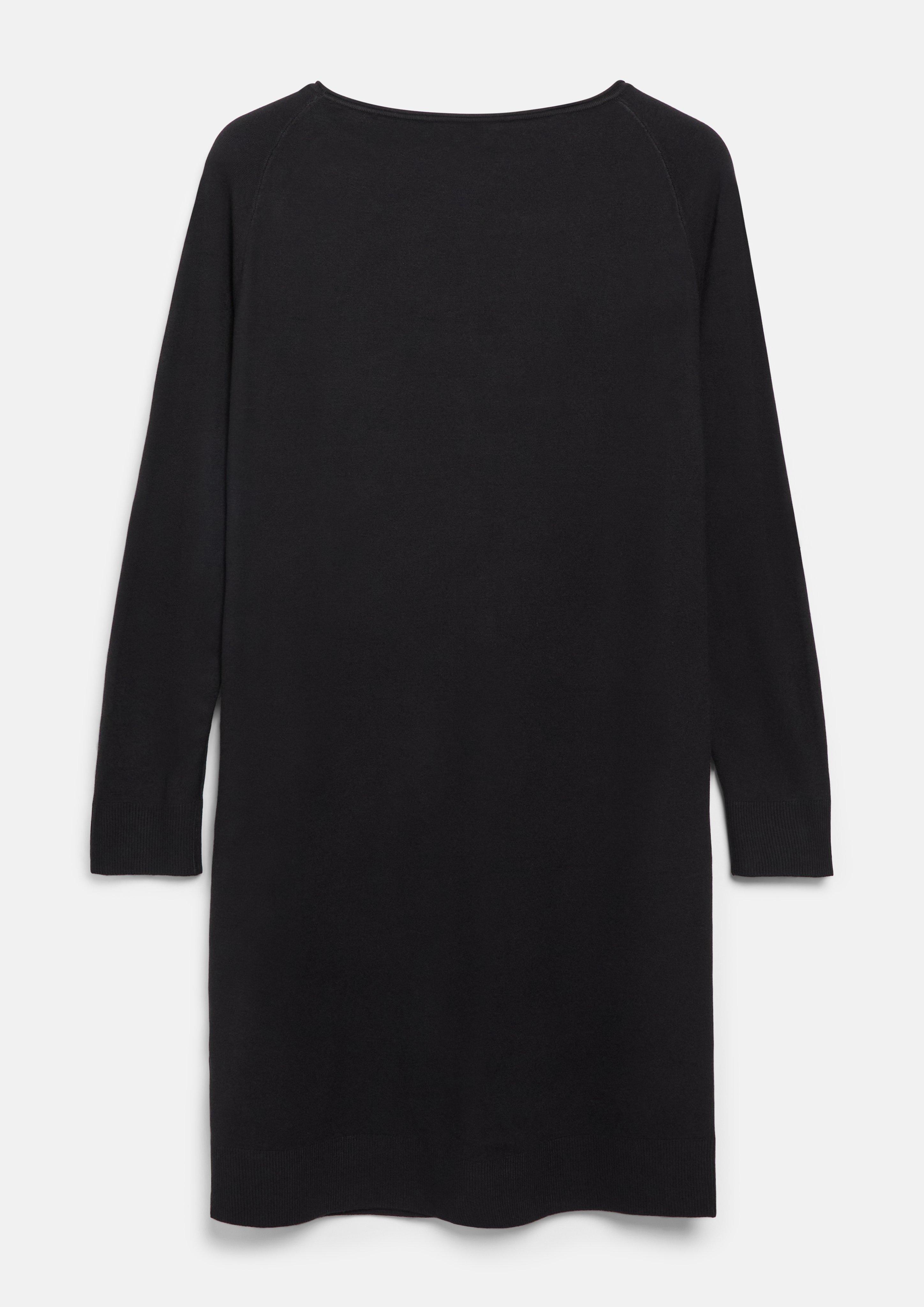 Women Fine knit dress made of viscose blend with decorative seam in black by s.Oliver