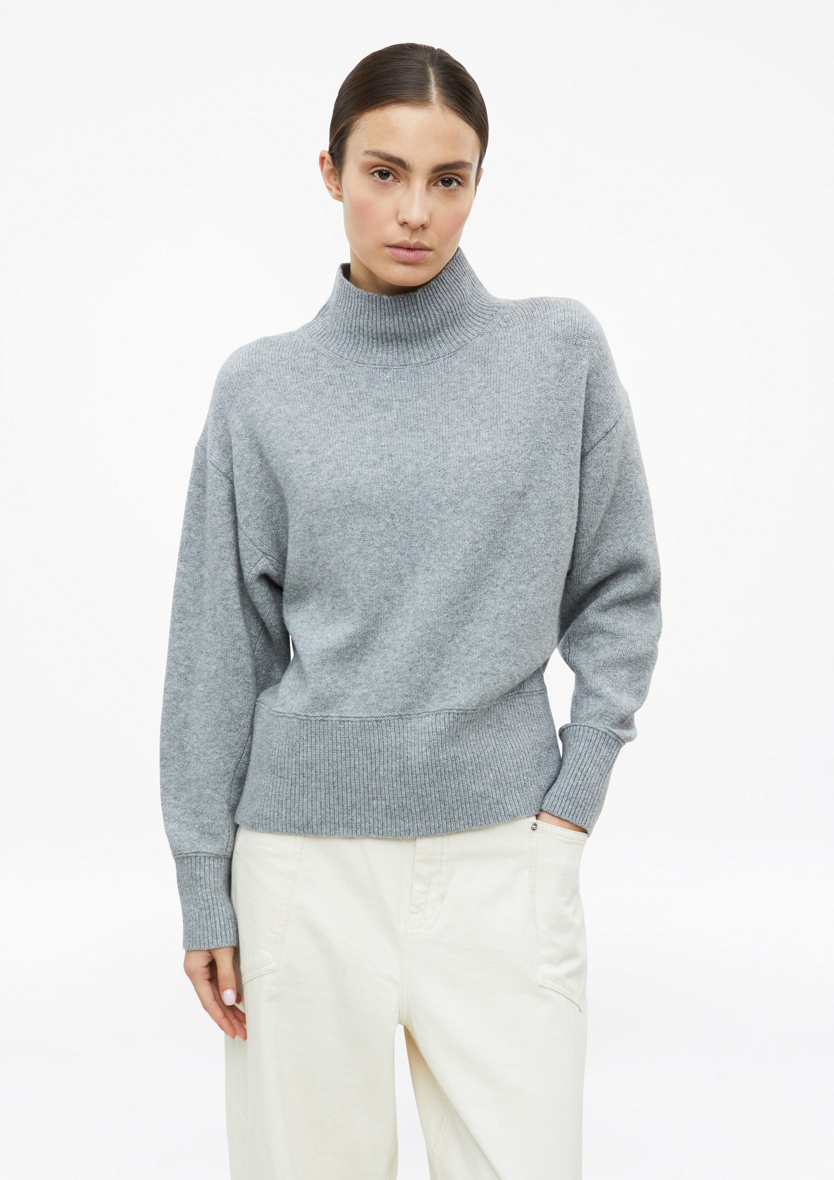Pullover mit Stehkragen und überschnittener Schulter in Farbe graphit von s.Oliver