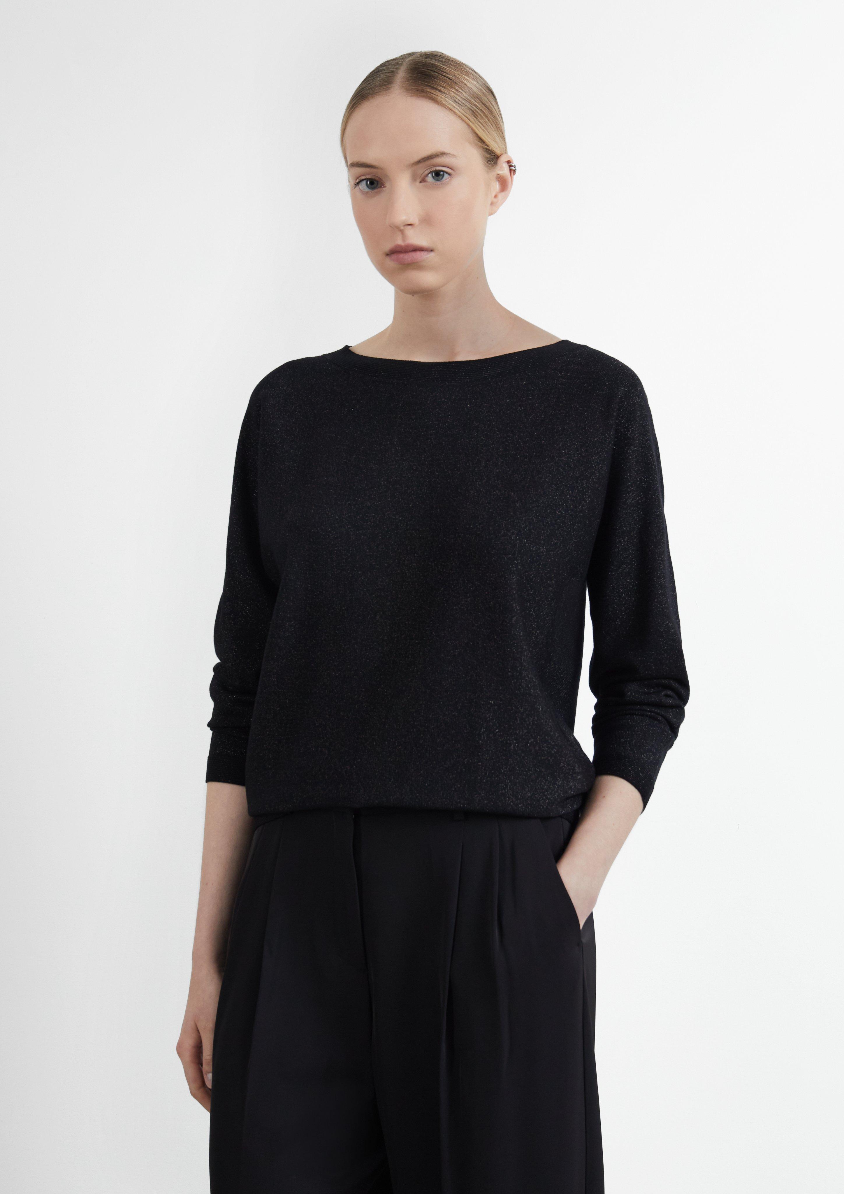 Pull en tricot en noir de COMMA